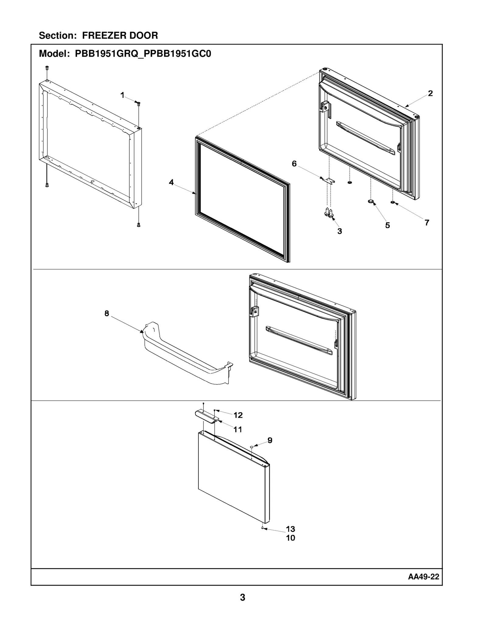 FREEZER DOOR