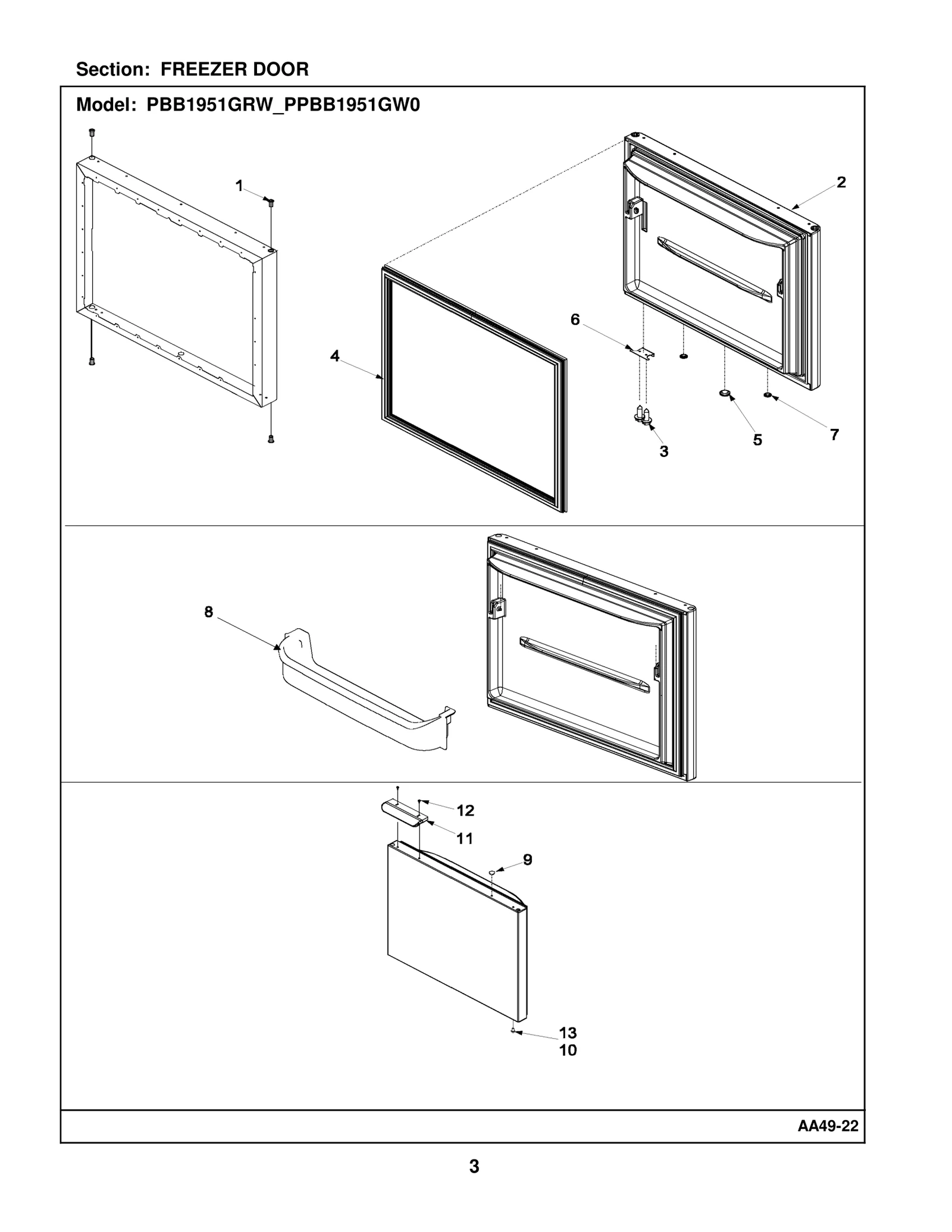 FREEZER DOOR