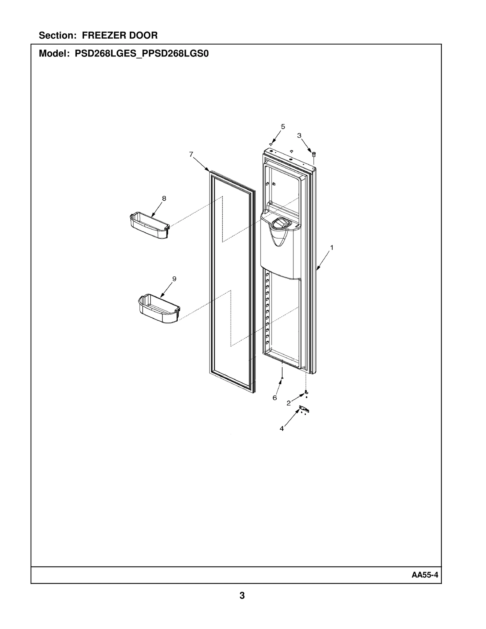 FREEZER DOOR