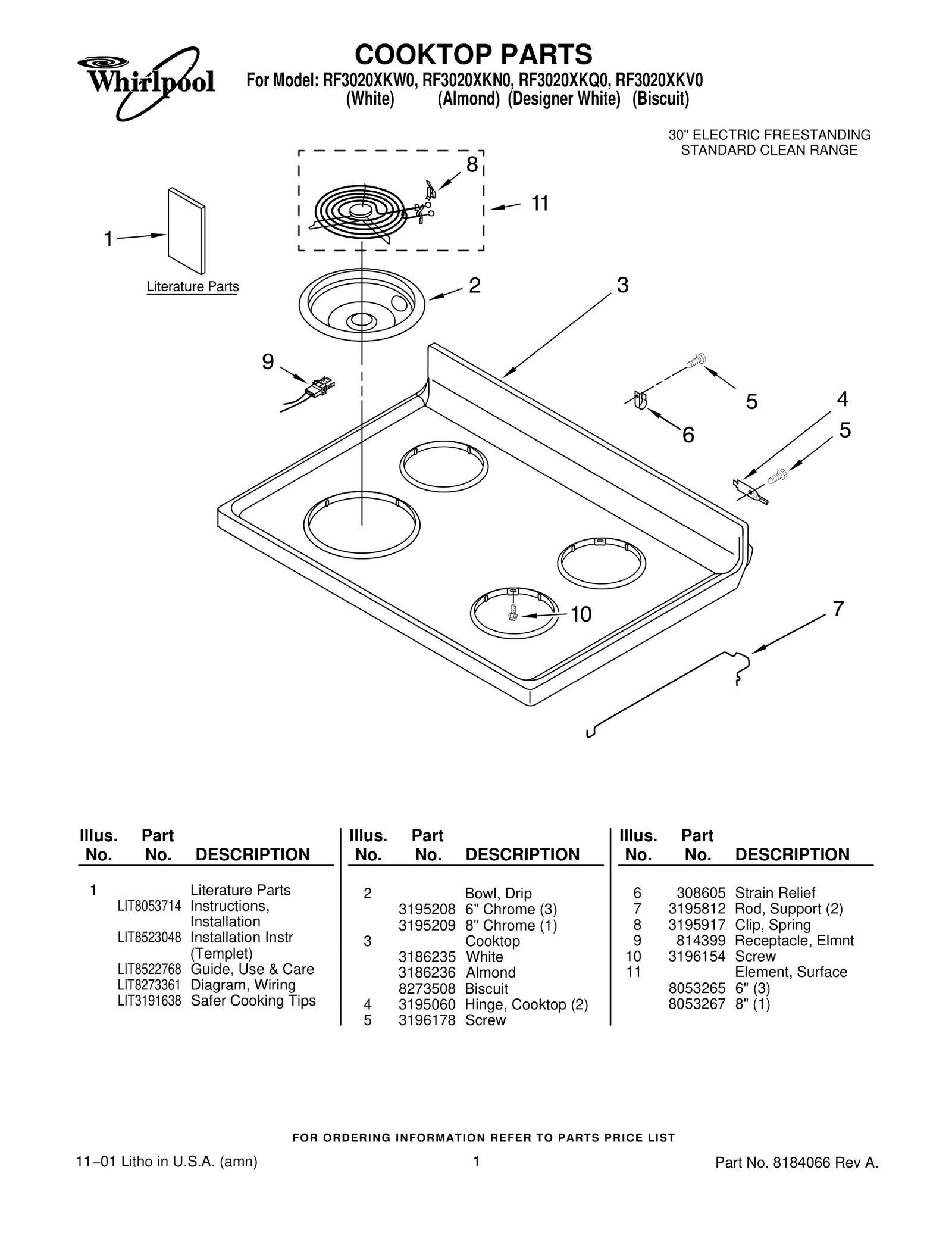 COOKTOP PARTS