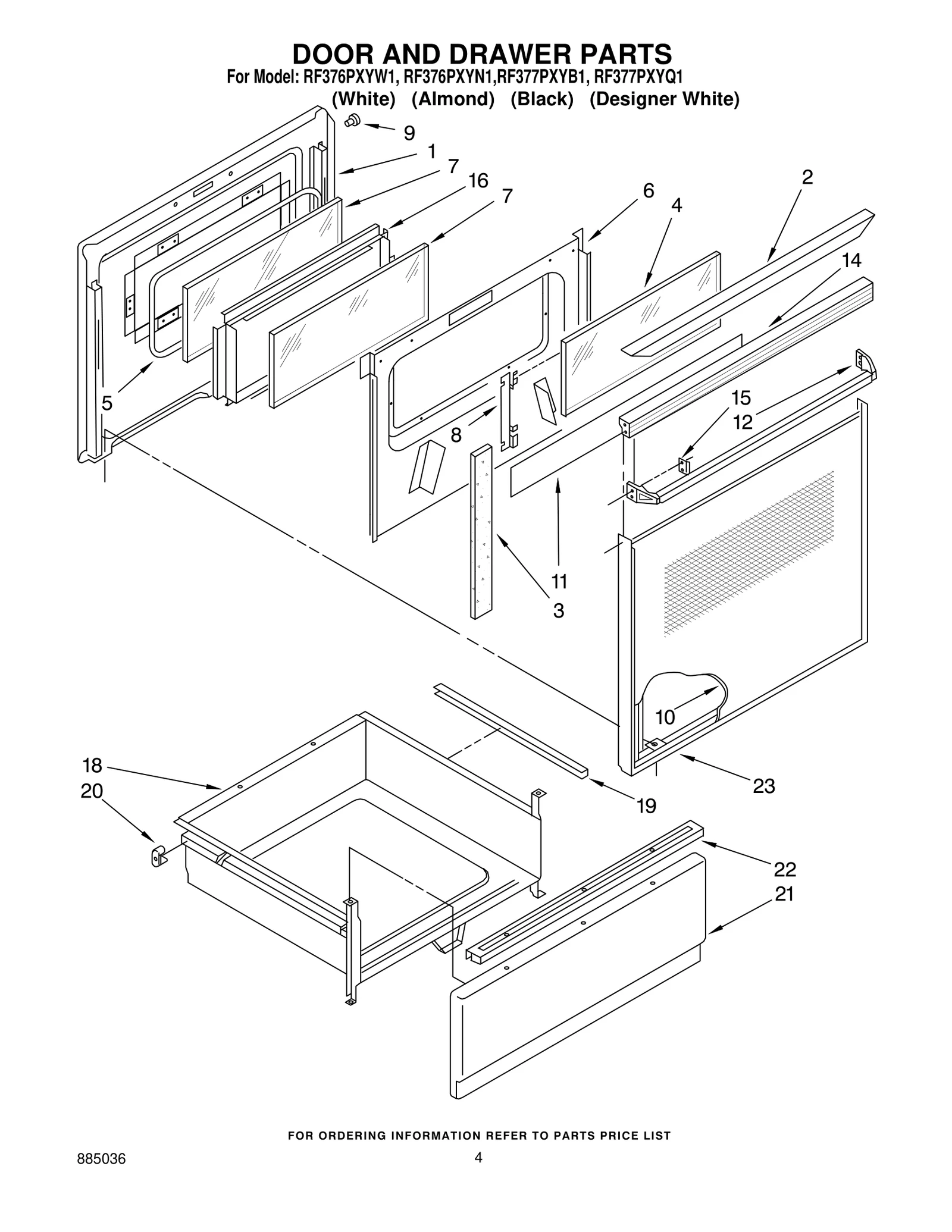 DOOR AND DRAWER PARTS