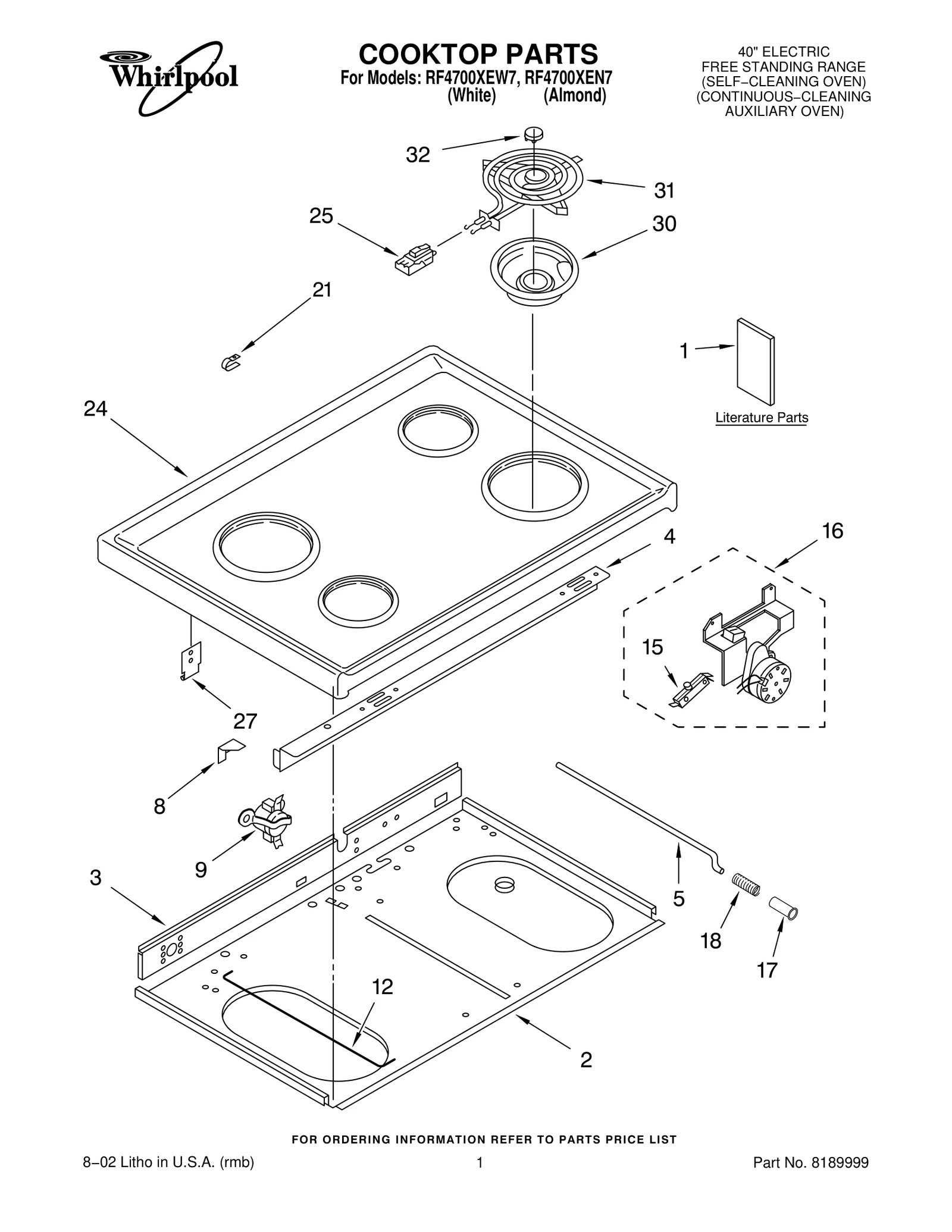 COOKTOP PARTS