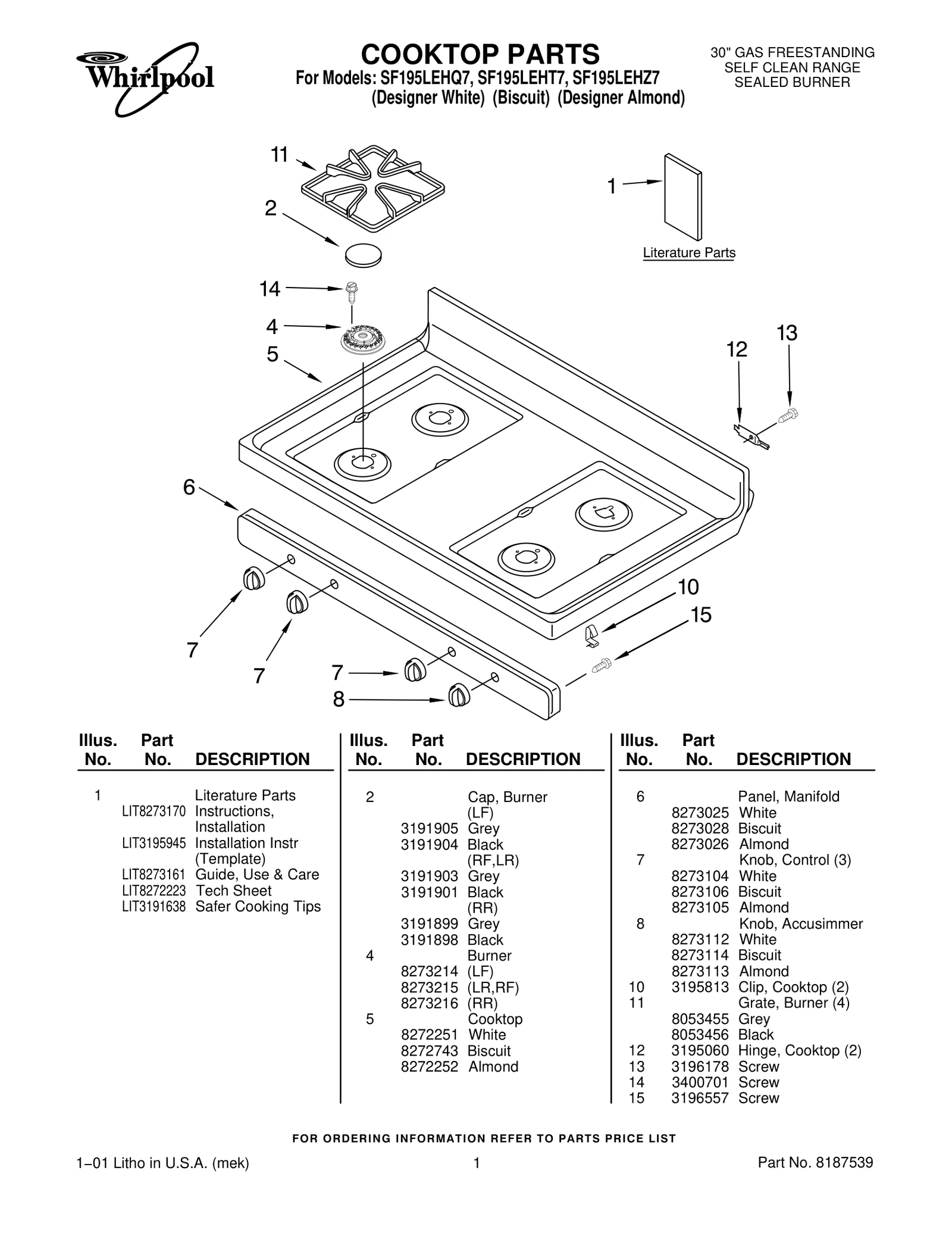 COOKTOP PARTS
