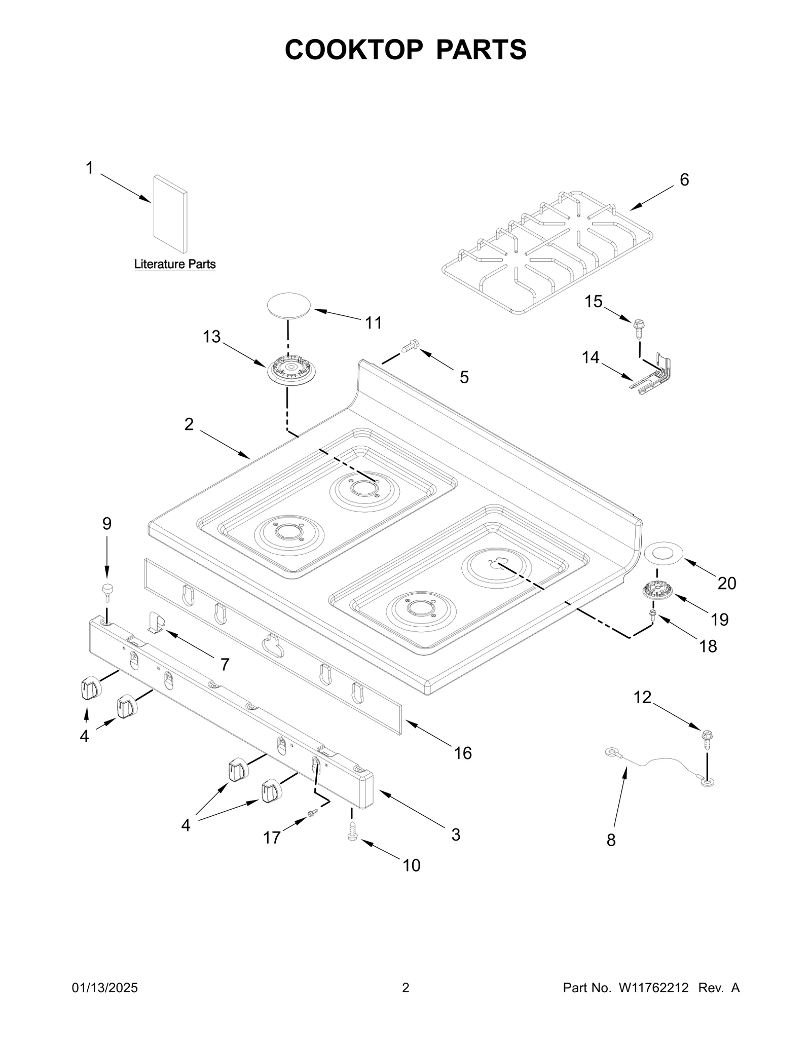 COOKTOP PARTS