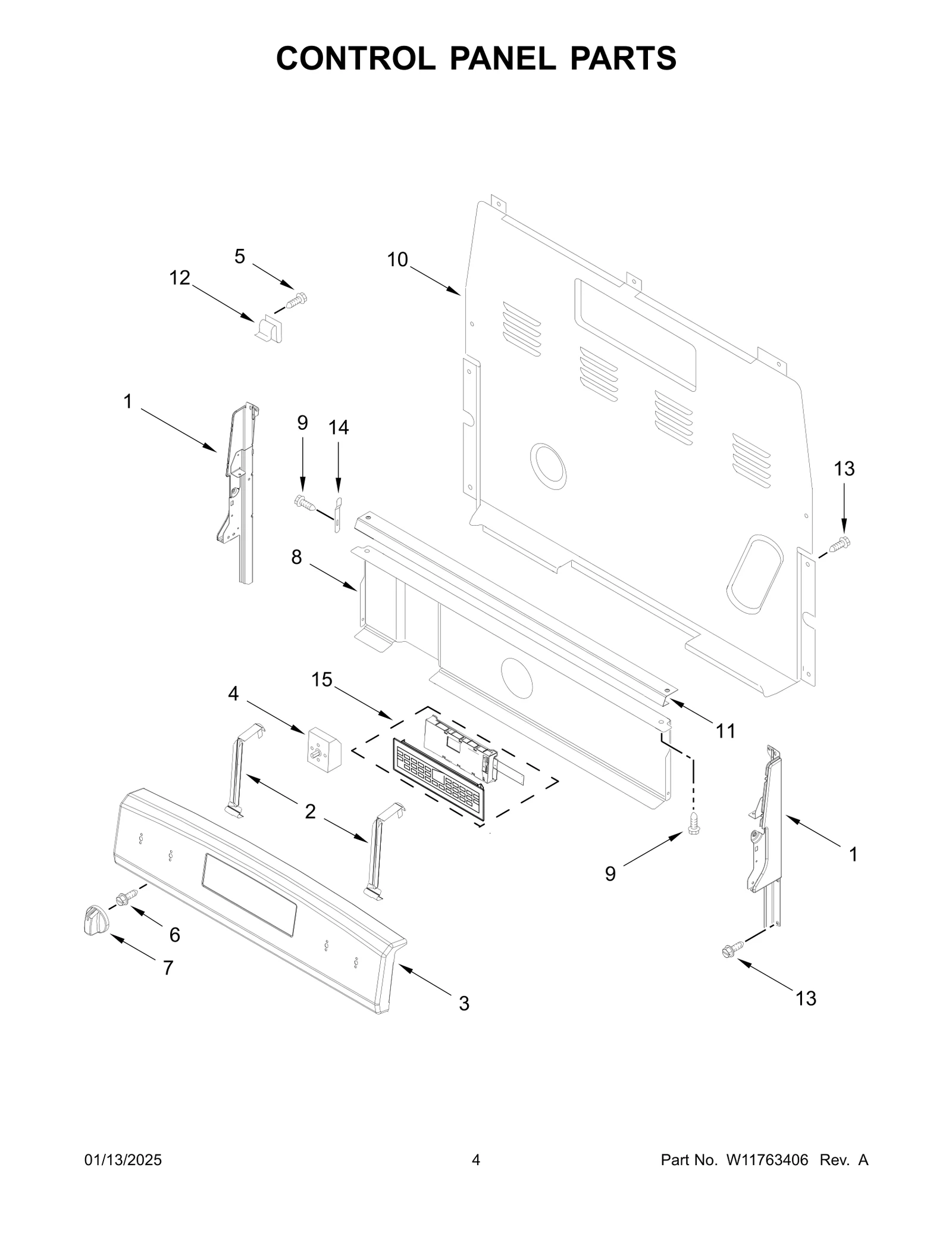 CONTROL PANEL PARTS