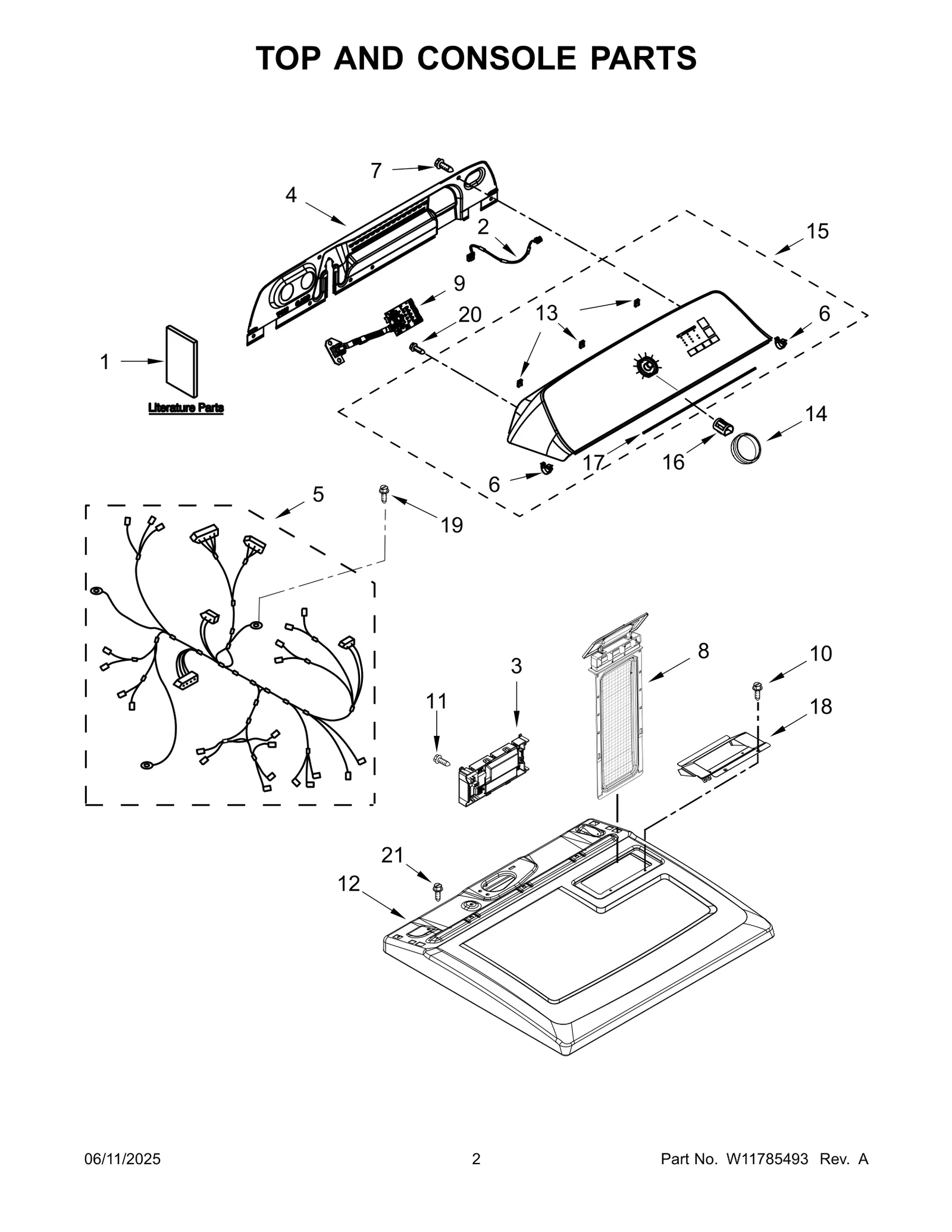 TOP AND CONSOLE PARTS