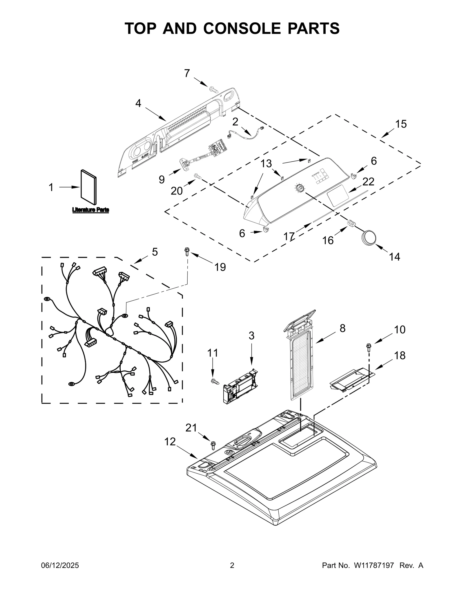 TOP AND CONSOLE PARTS