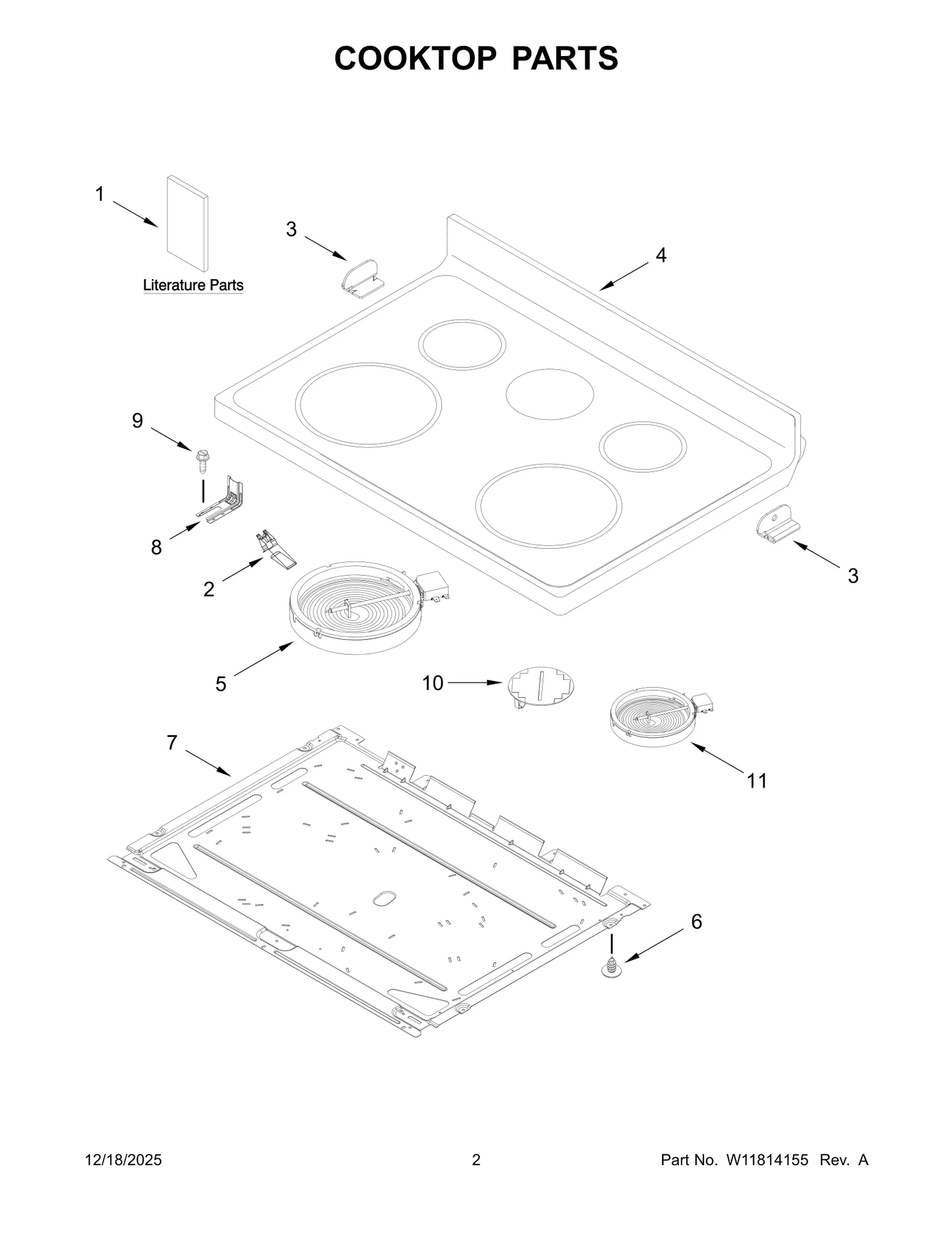 COOKTOP PARTS