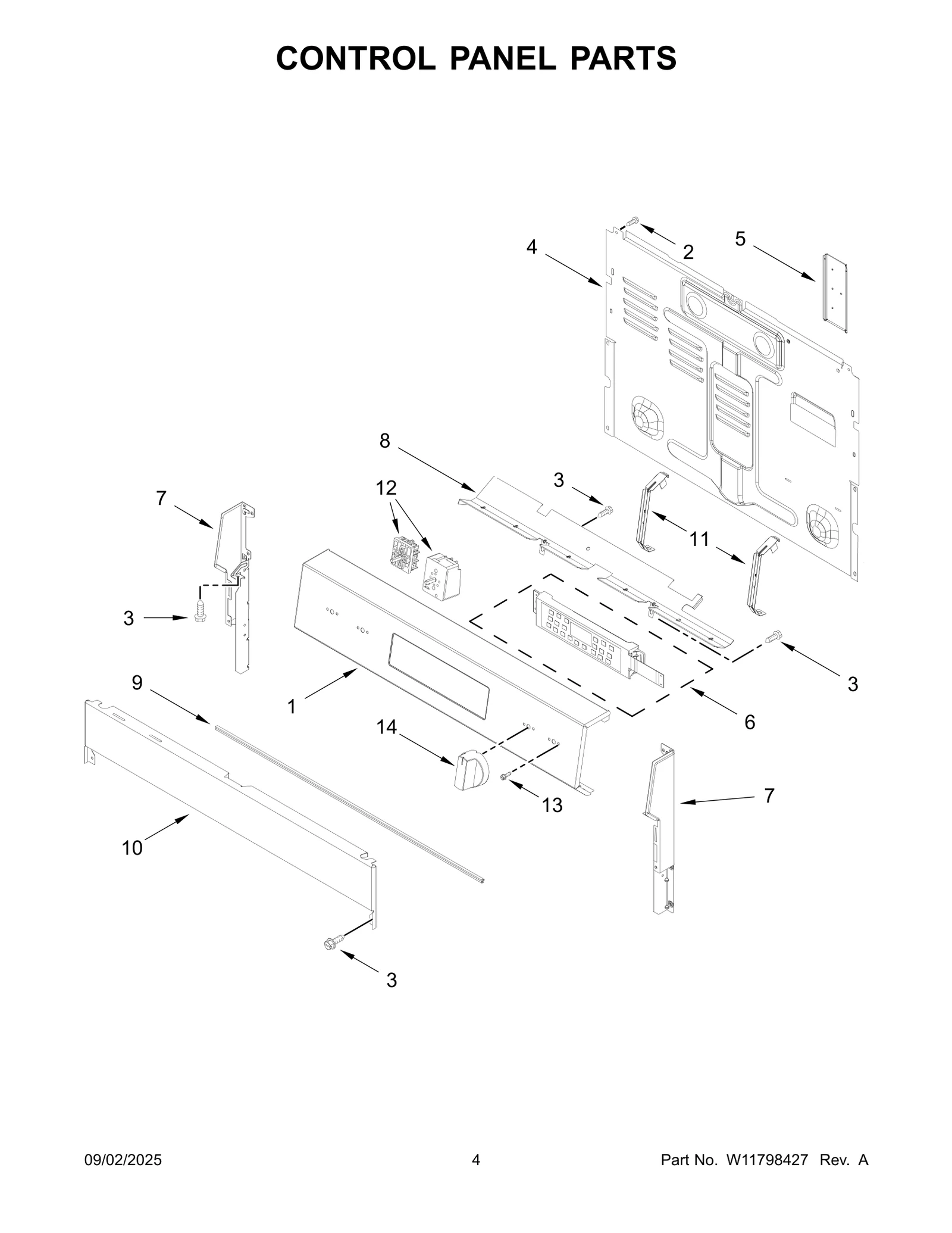 CONTROL PANEL PARTS