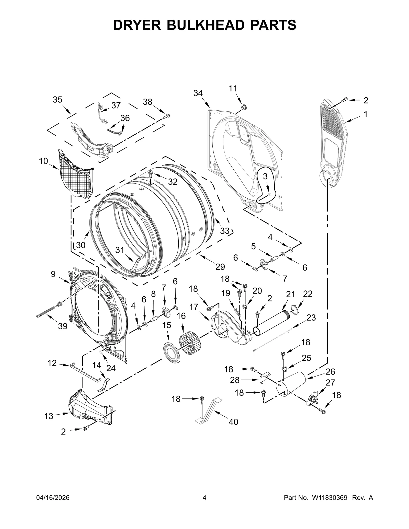 DRYER BULKHEAD PARTS