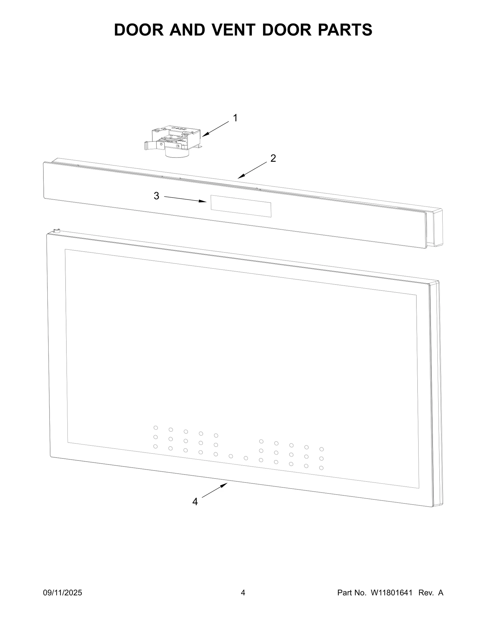 DOOR AND VENT DOOR PARTS