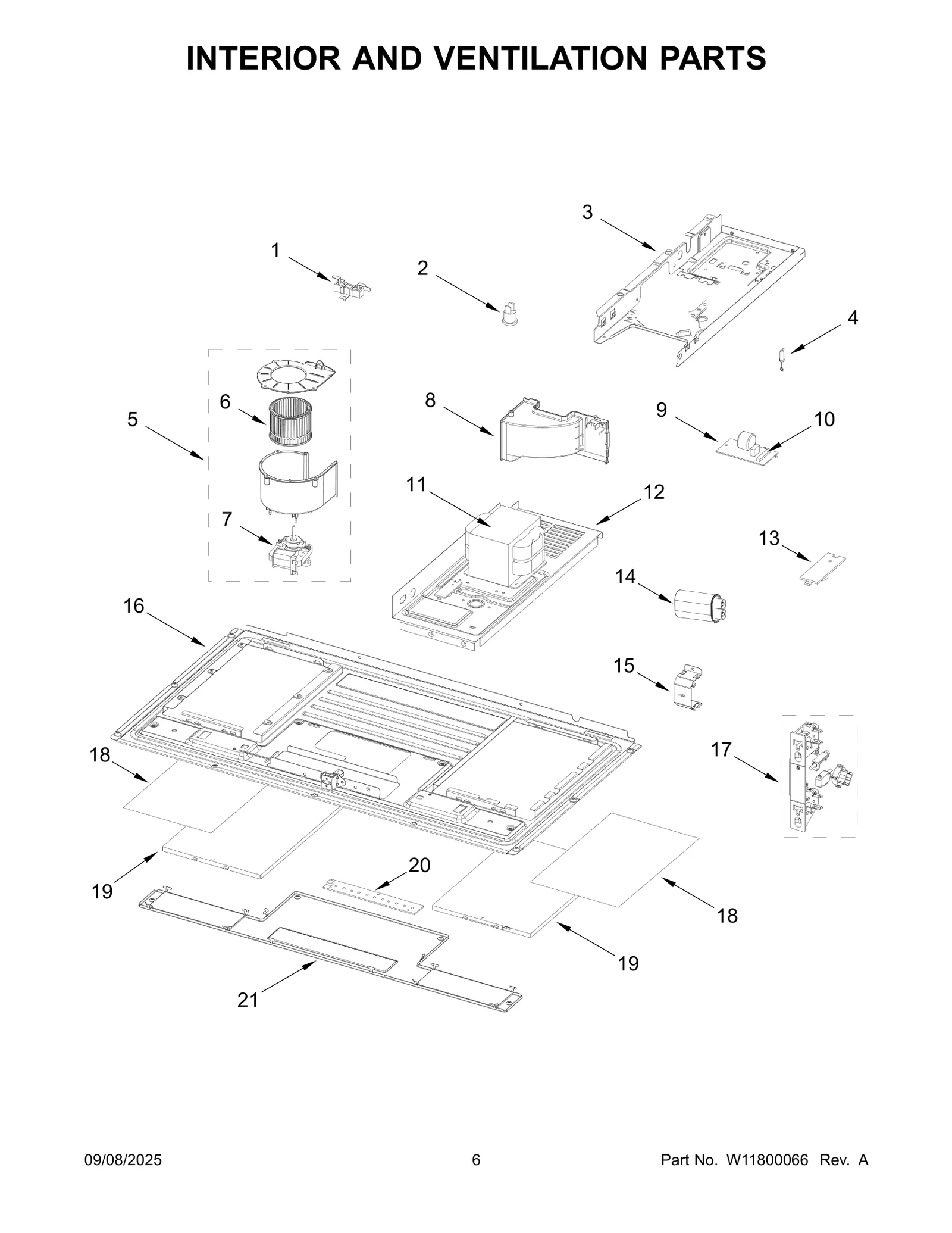 INTERIOR AND VENTILATION PARTS