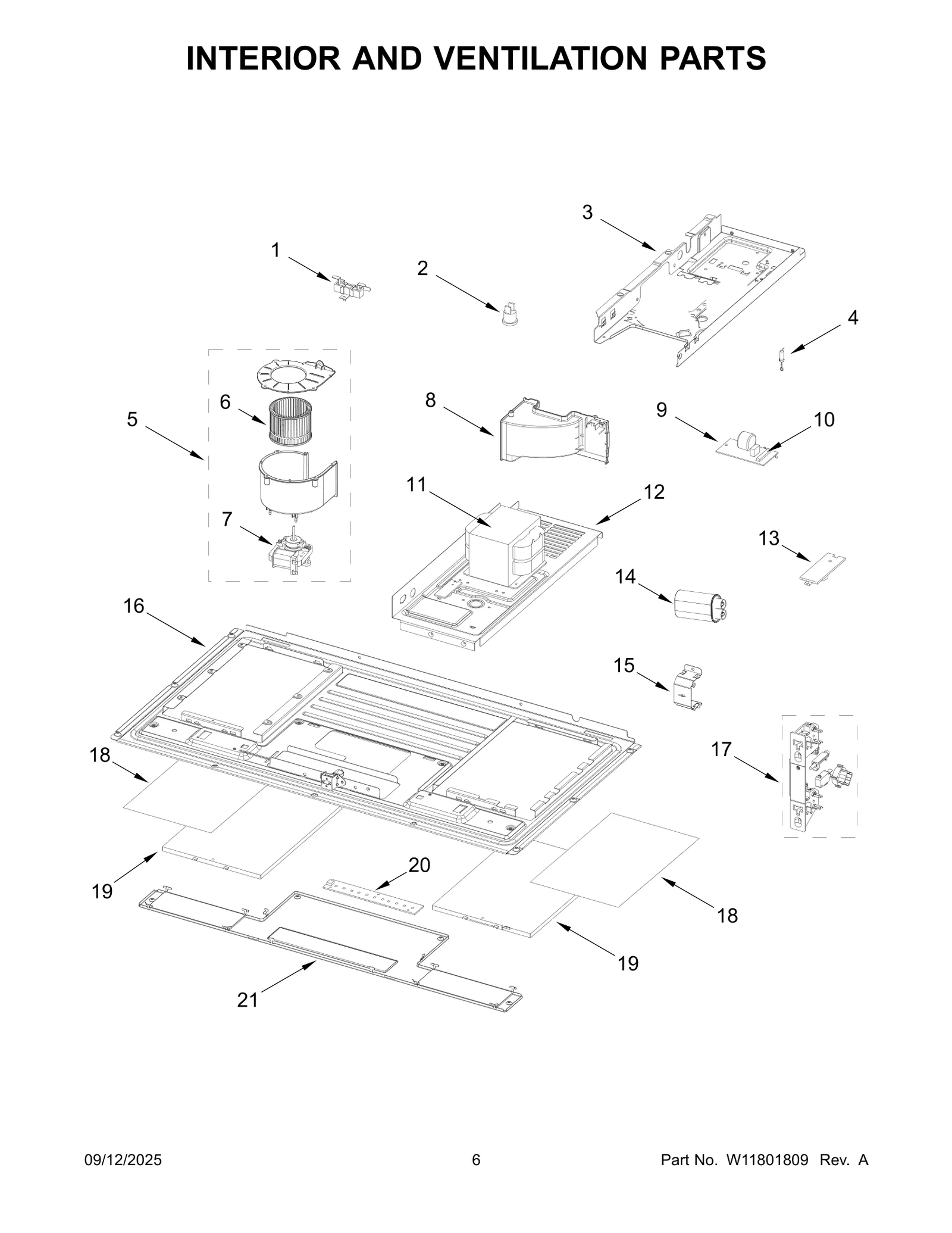 INTERIOR AND VENTILATION PARTS