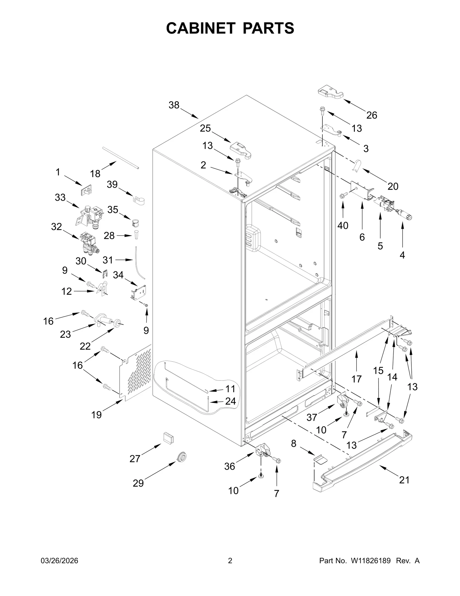 CABINET PARTS