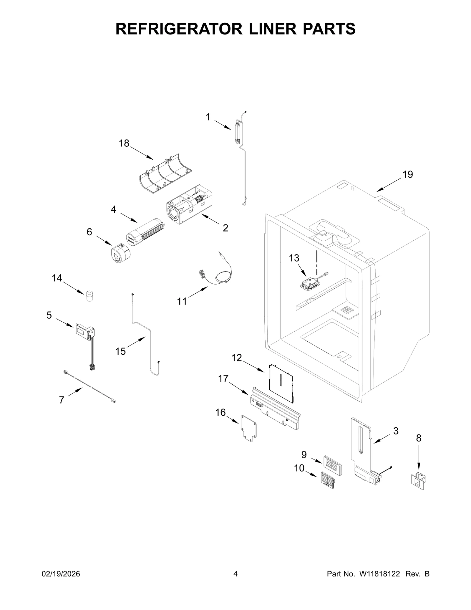 REFRIGERATOR LINER PARTS