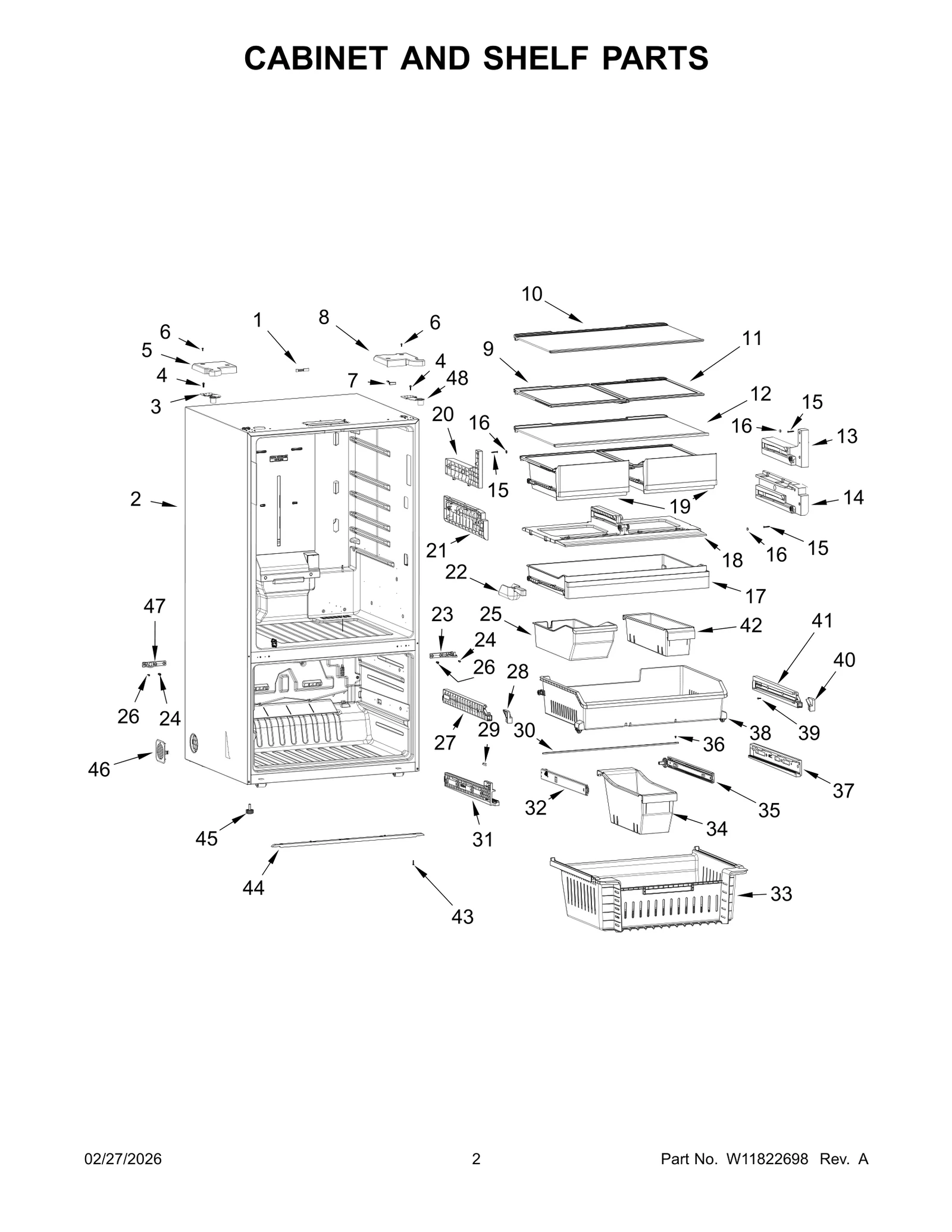 CABINET AND SHELF PARTS