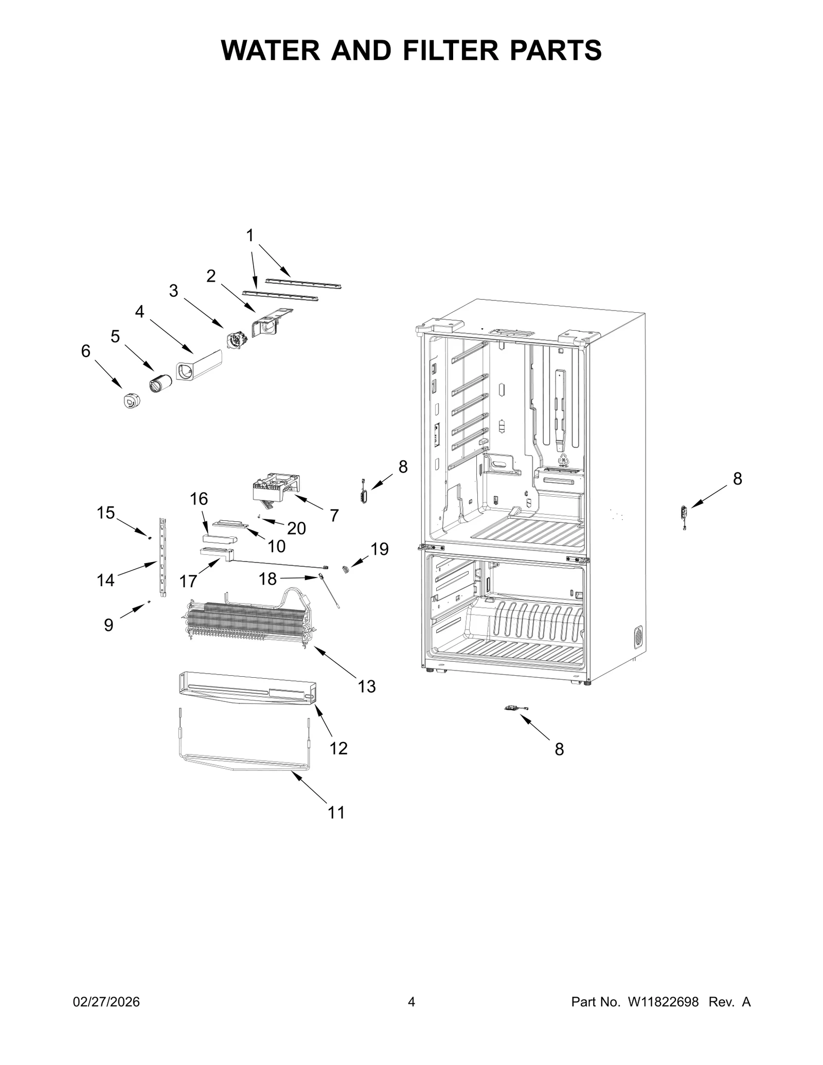 WATER AND FILTER PARTS