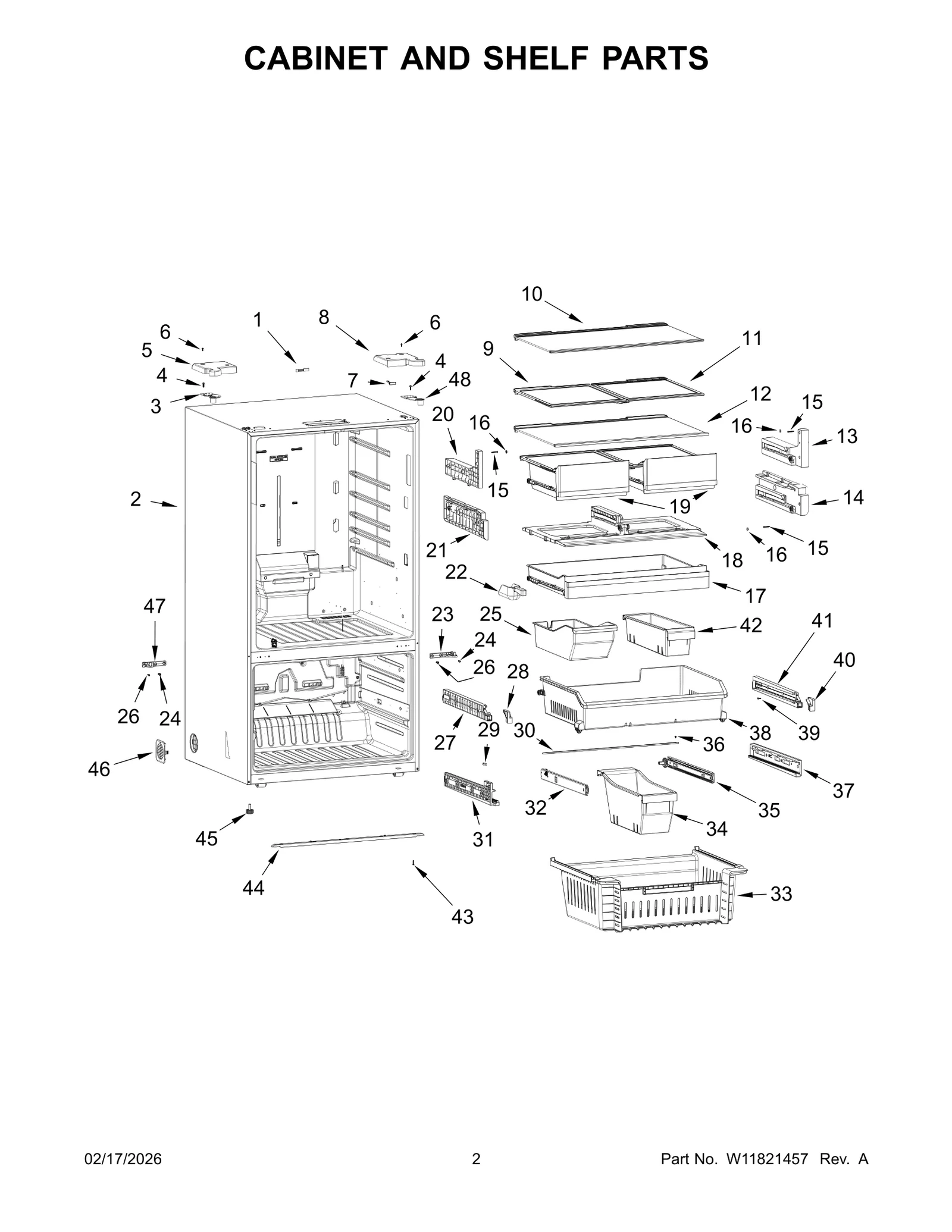 CABINET AND SHELF PARTS