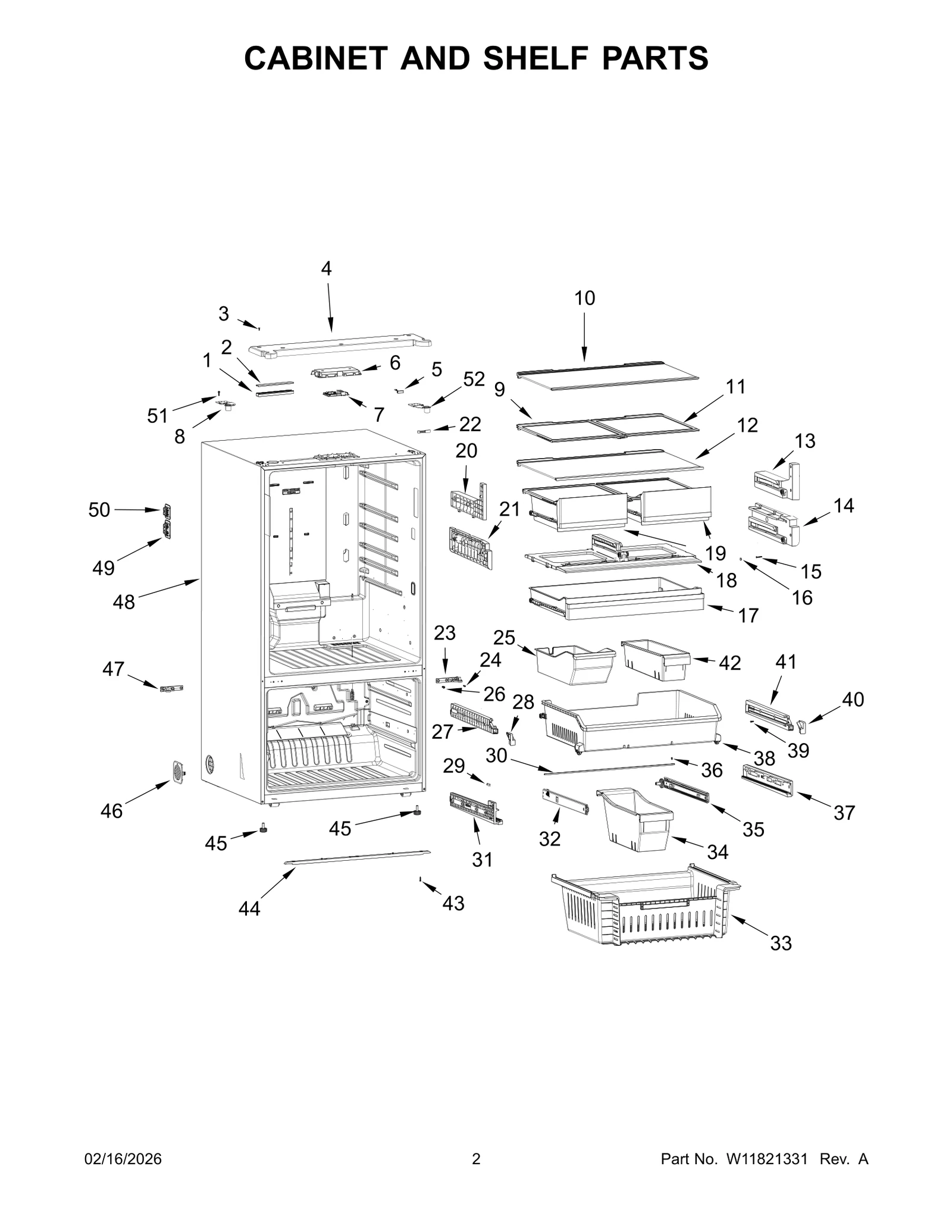 CABINET AND SHELF PARTS