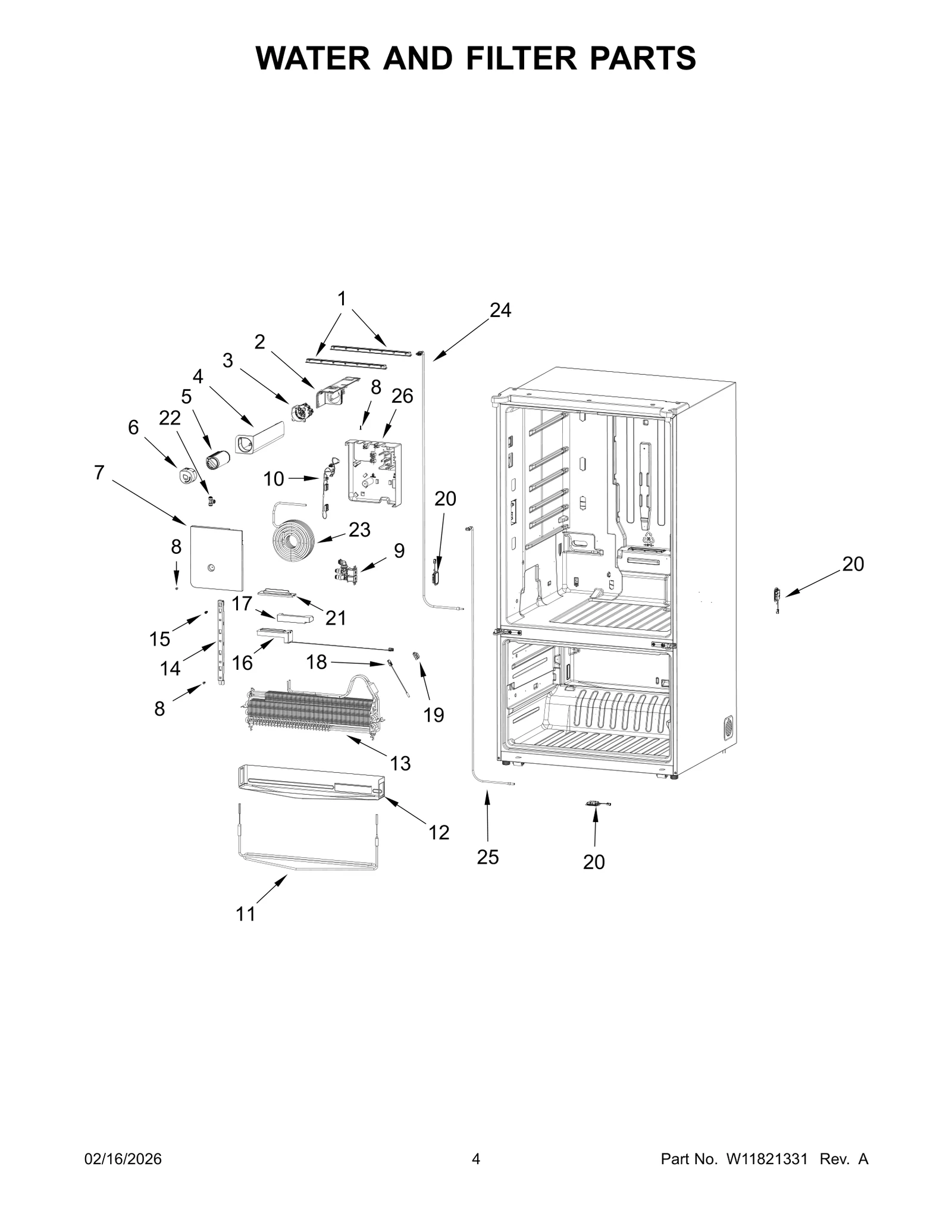 WATER AND FILTER PARTS