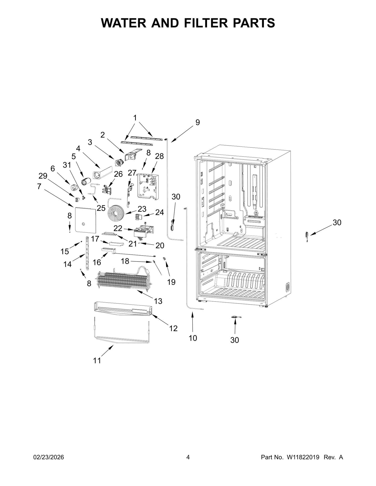 WATER AND FILTER PARTS