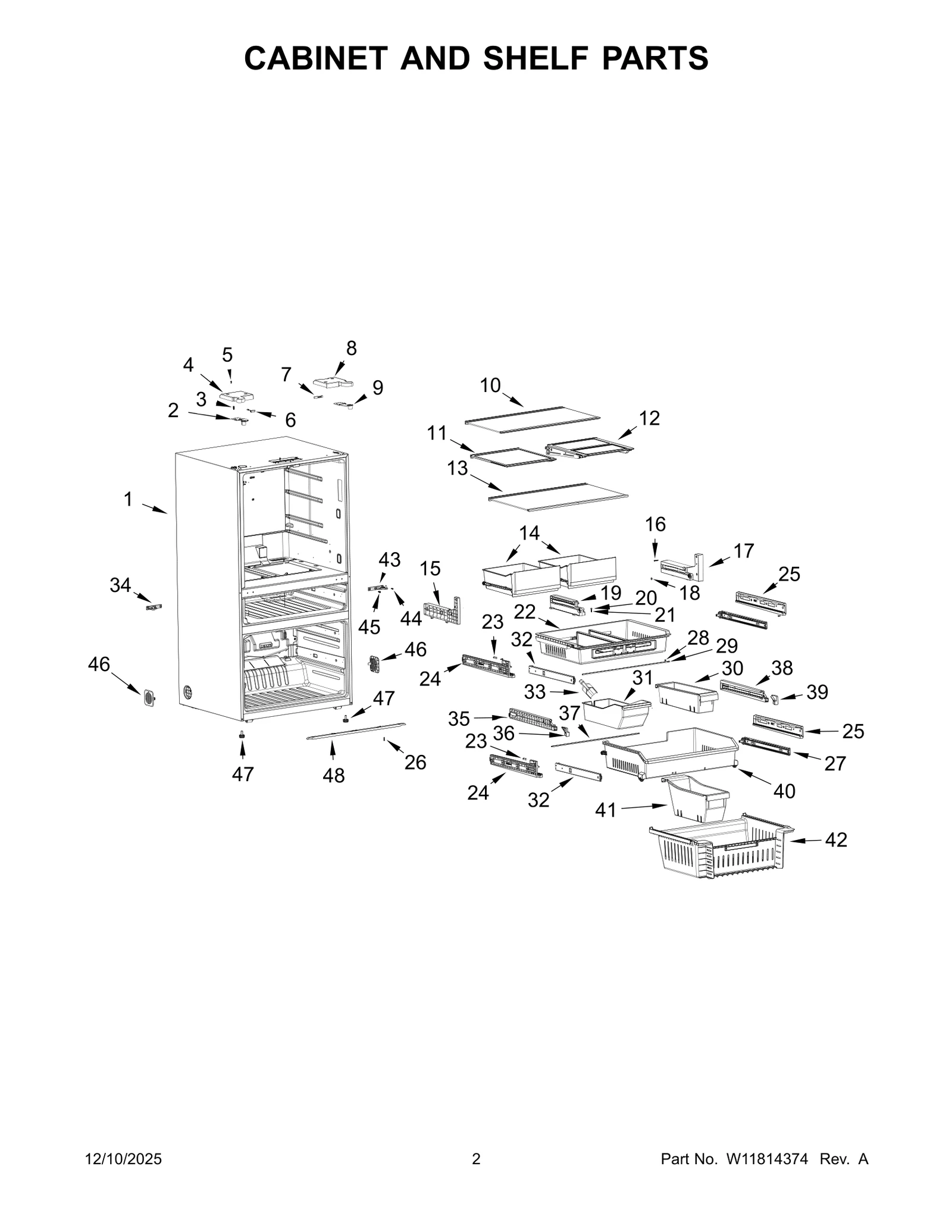 CABINET AND SHELF PARTS