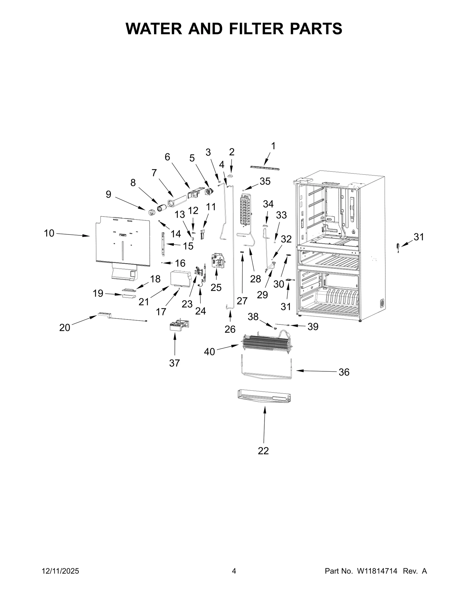 WATER AND FILTER PARTS