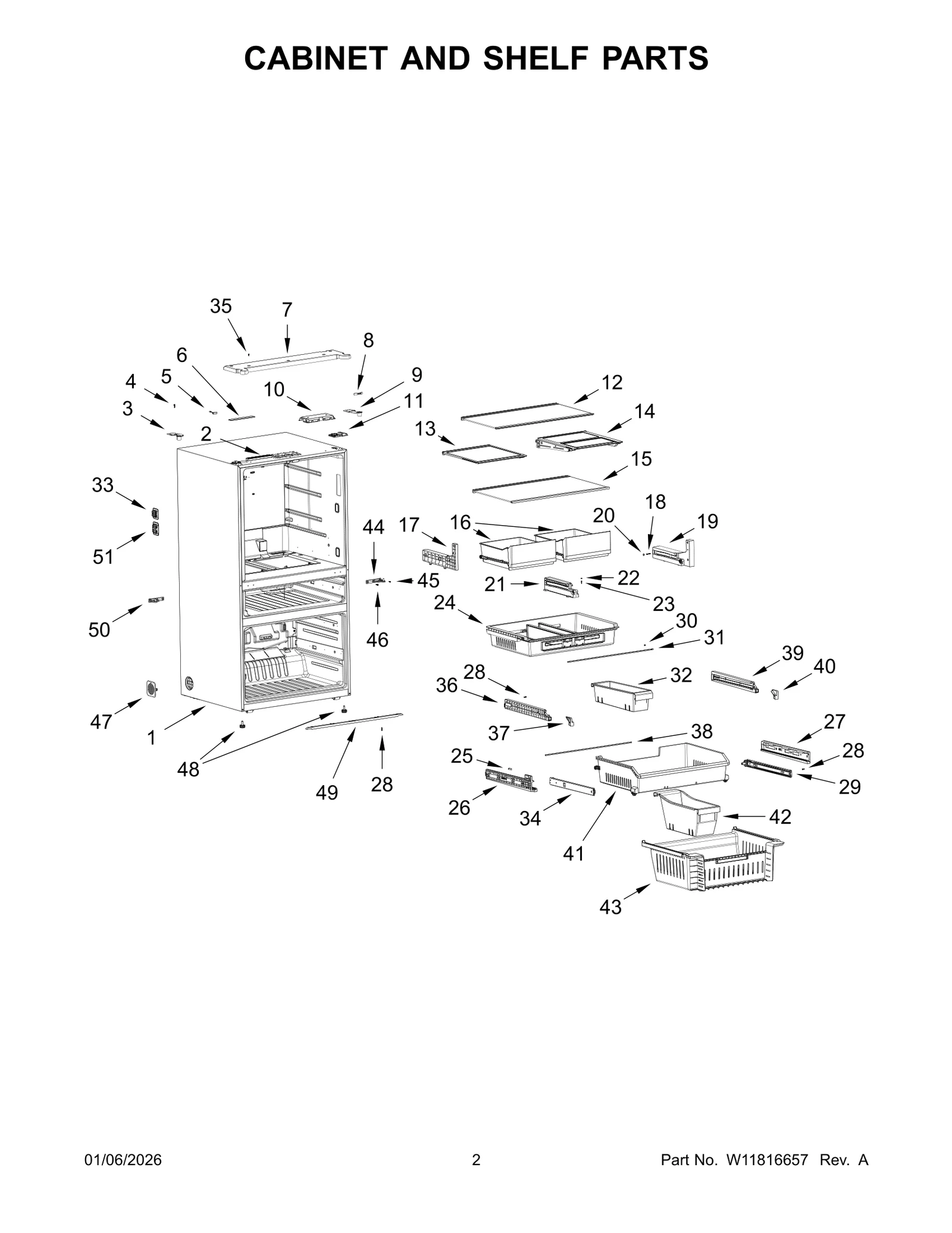 CABINET AND SHELF PARTS