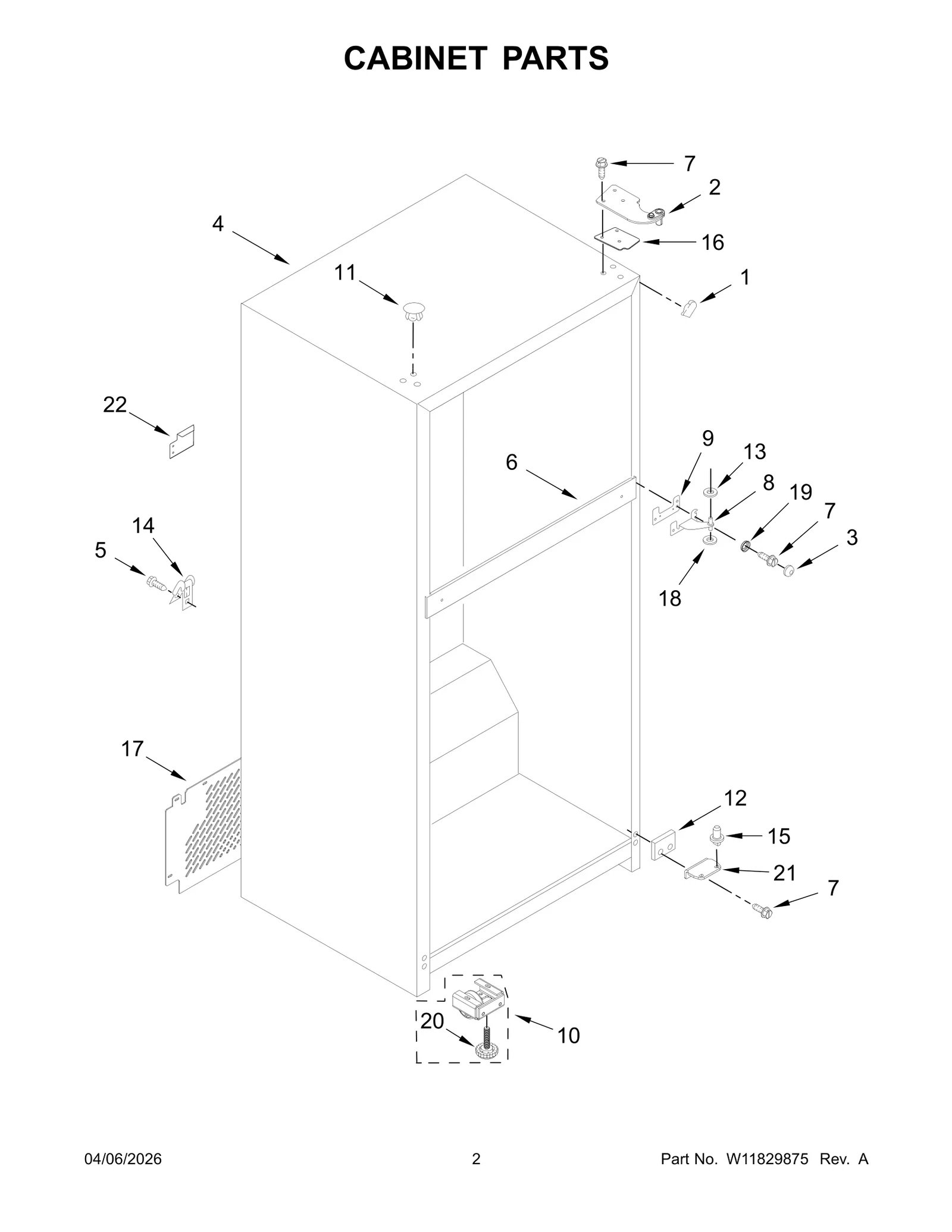CABINET PARTS