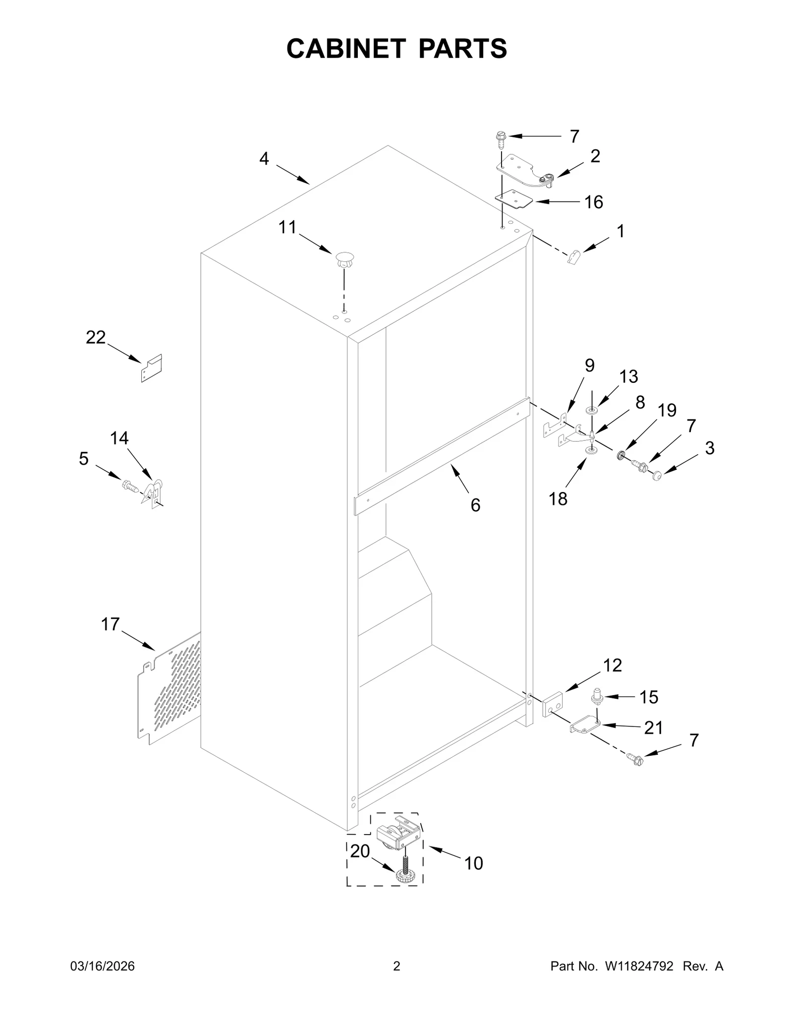 CABINET PARTS