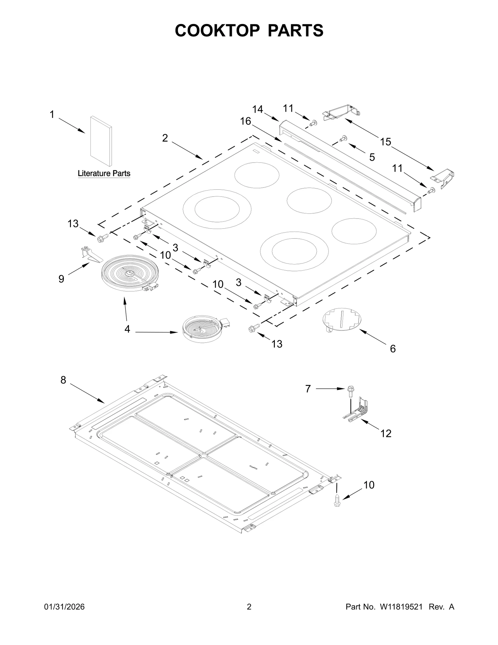 COOKTOP PARTS