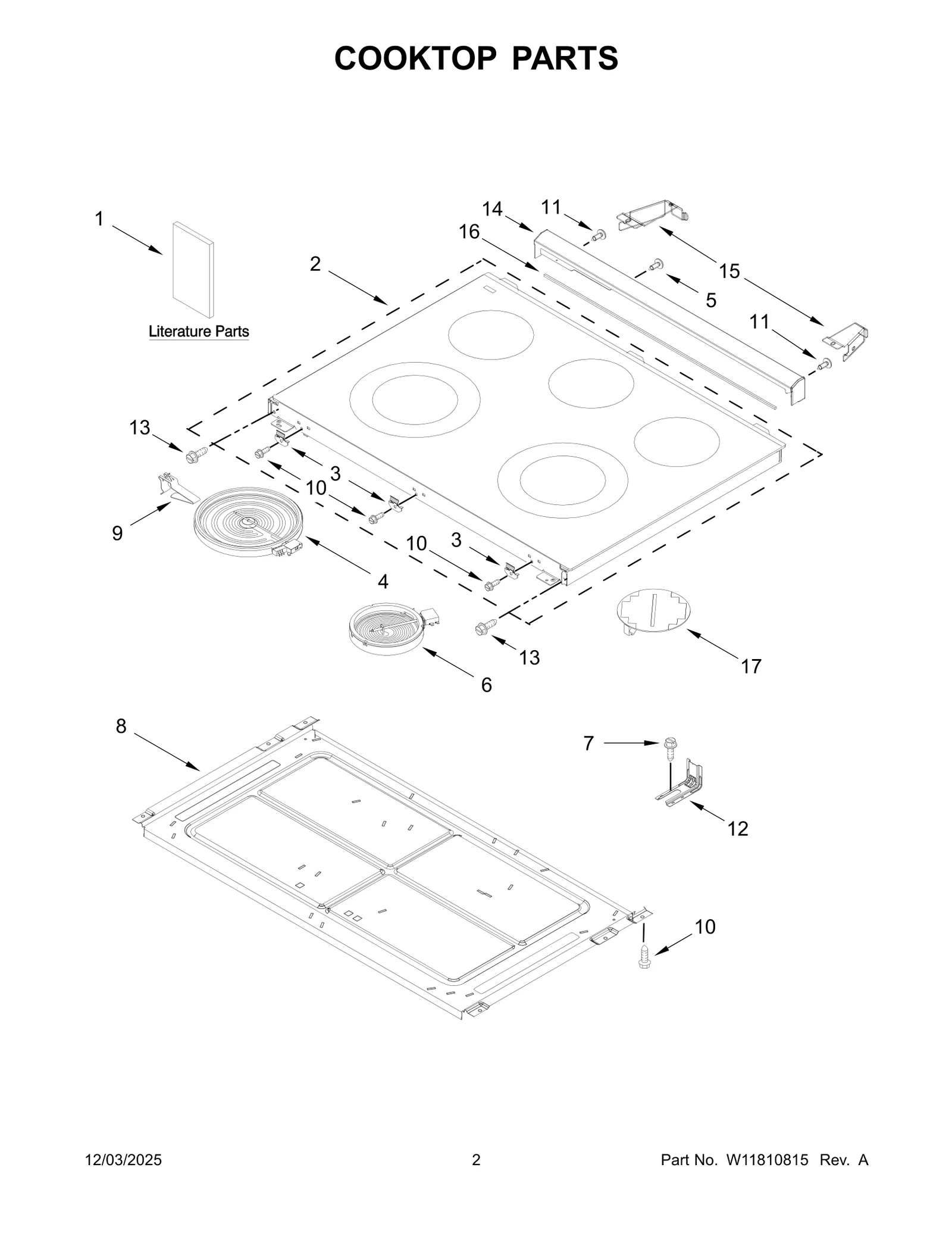 COOKTOP PARTS