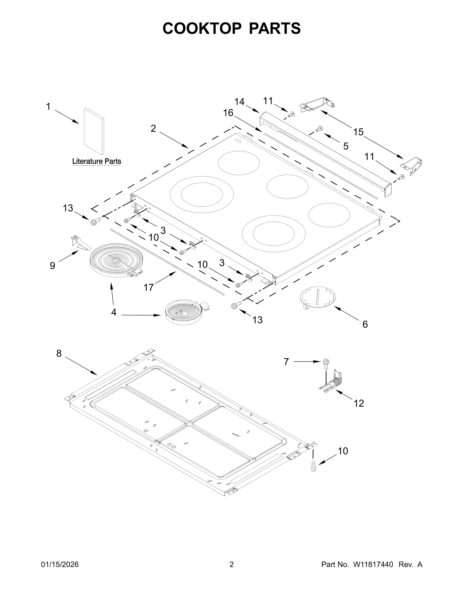 COOKTOP PARTS