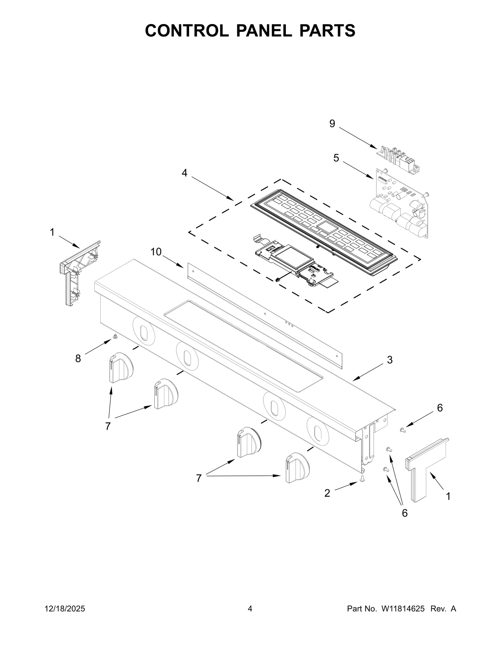 CONTROL PANEL PARTS