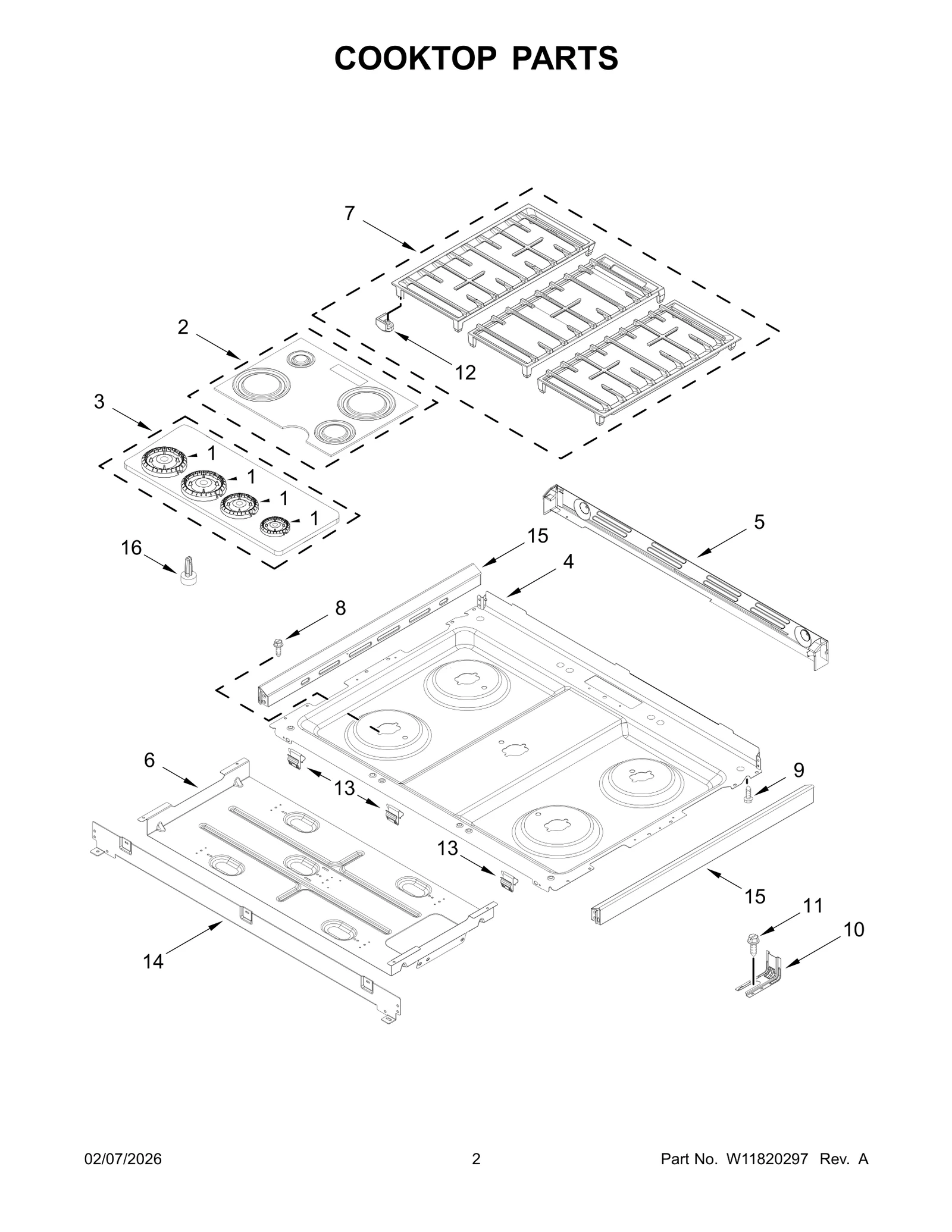 COOKTOP PARTS