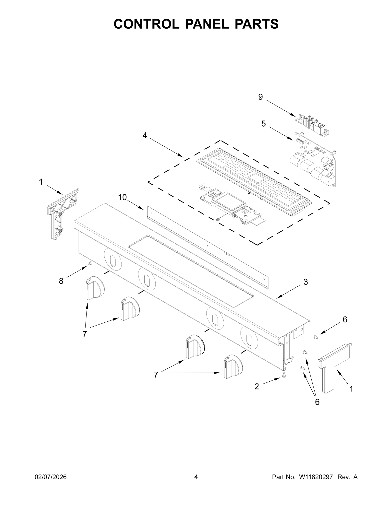 CONTROL PANEL PARTS