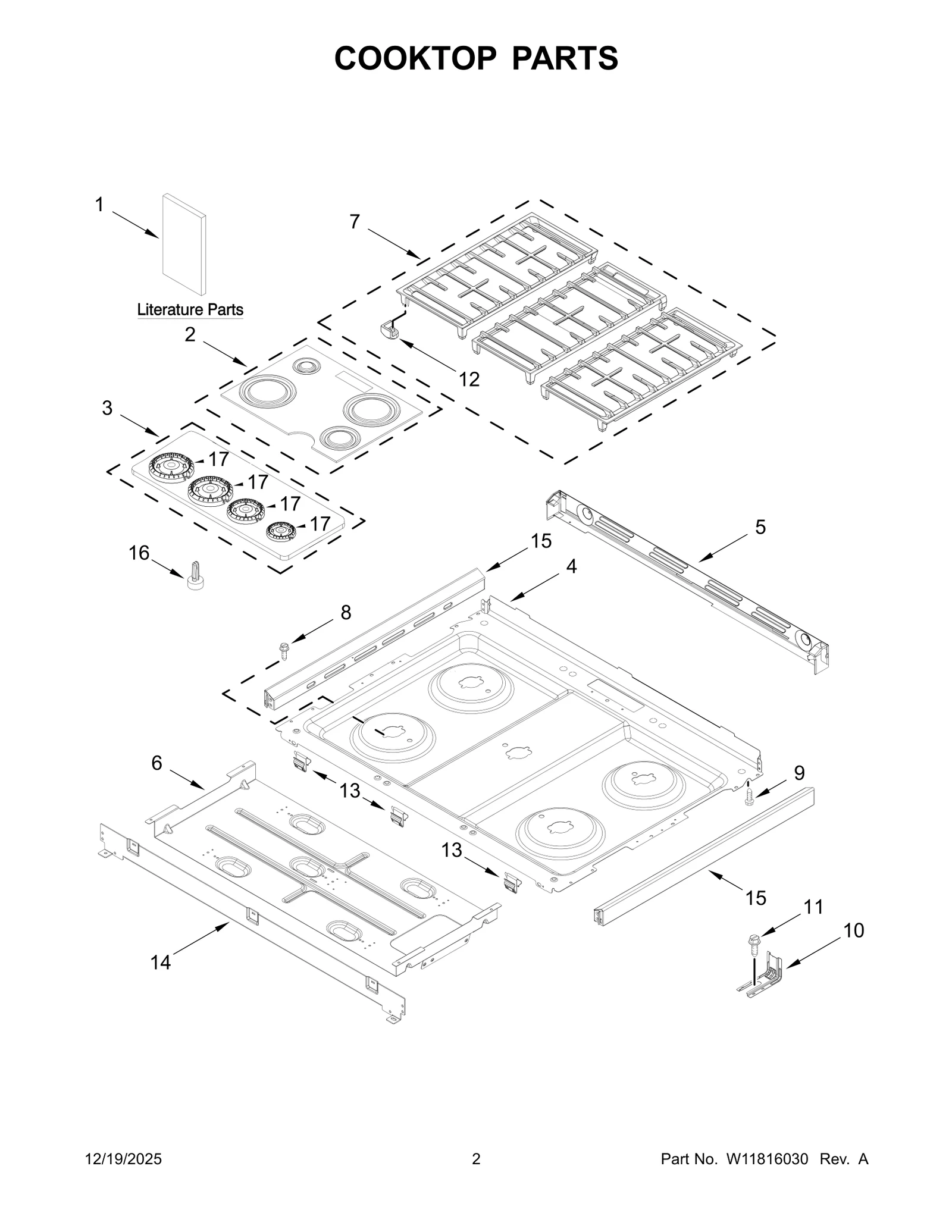 COOKTOP PARTS