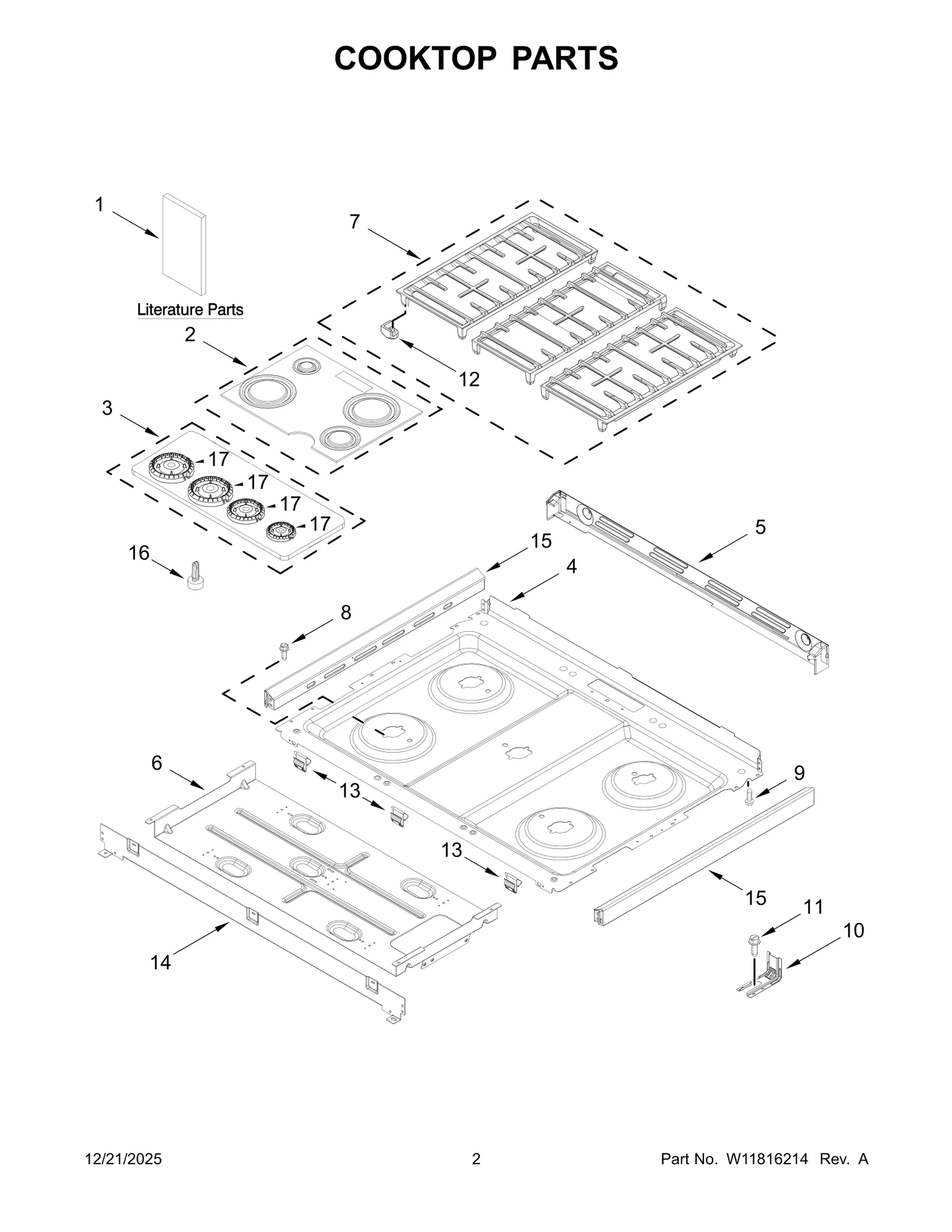 COOKTOP PARTS