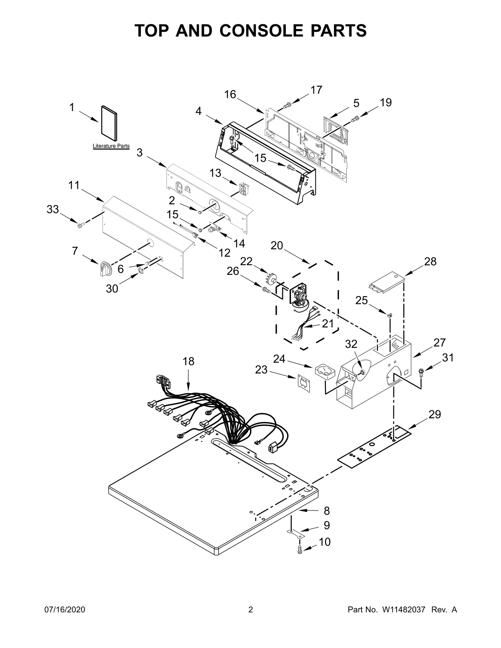 TOP AND CONSOLE PARTS