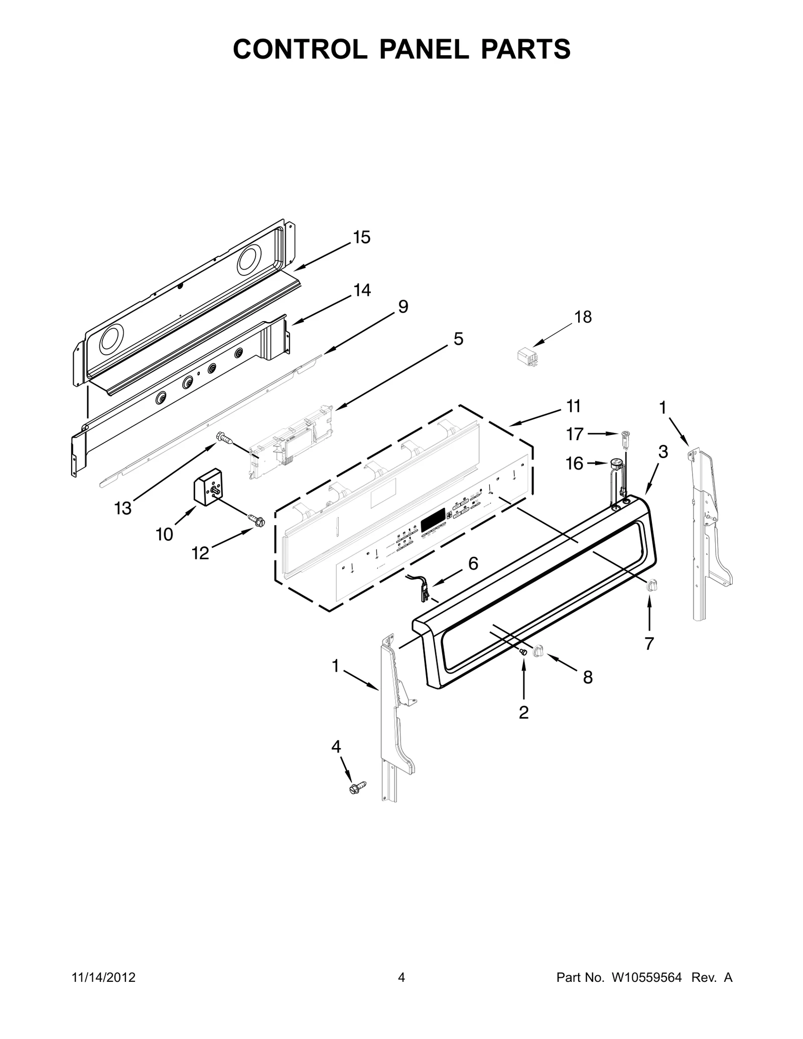 CONTROL PANEL PARTS