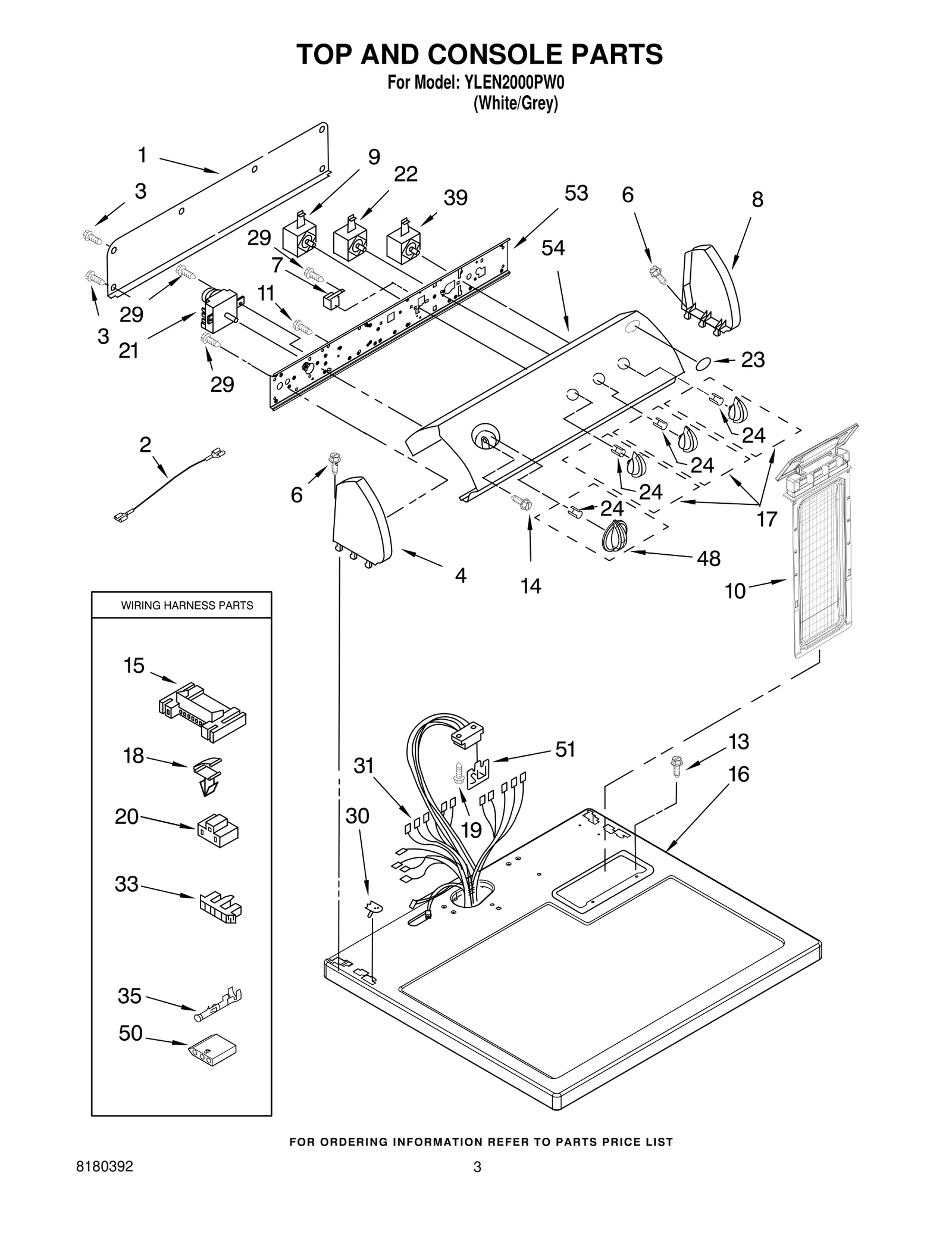 TOP AND CONSOLE PARTS