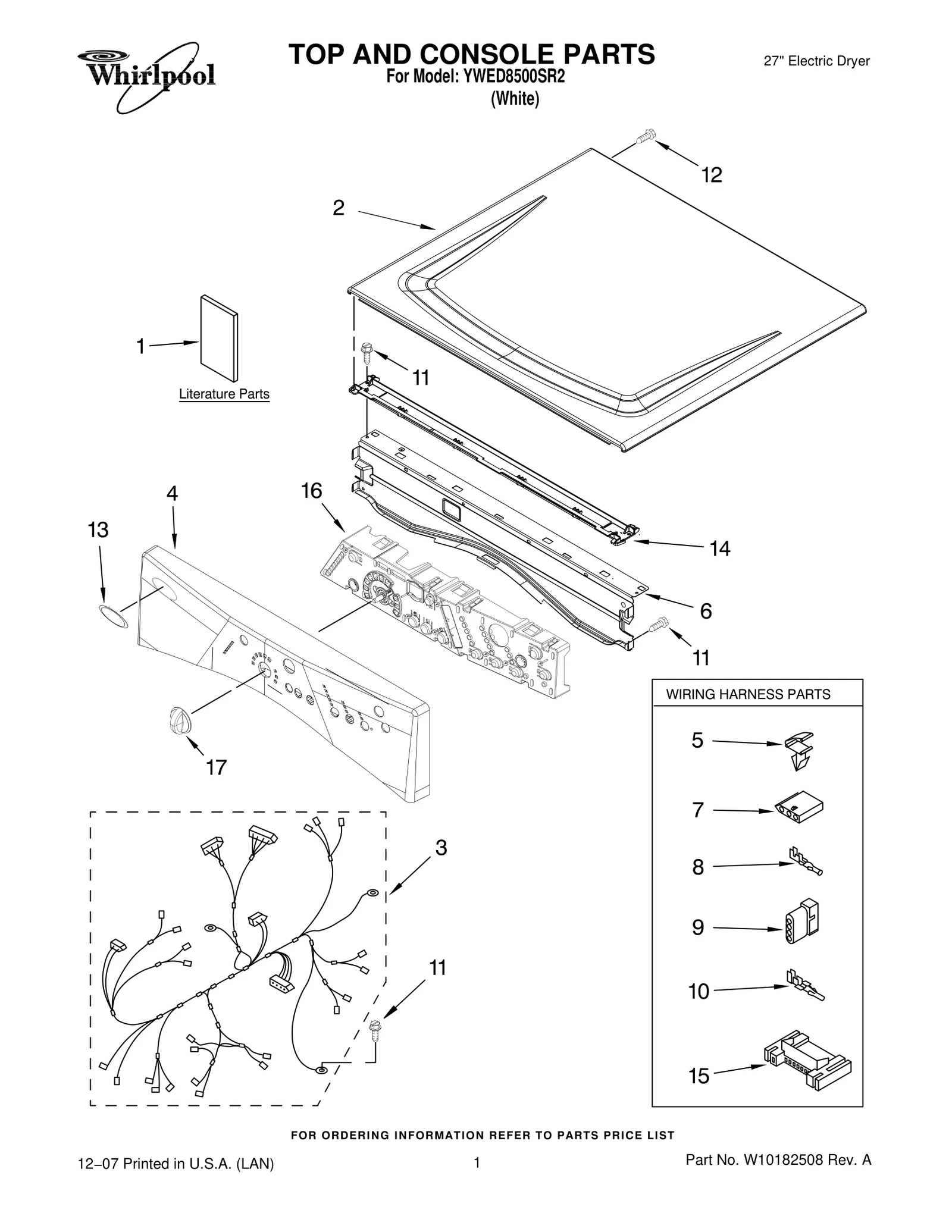 TOP AND CONSOLE PARTS