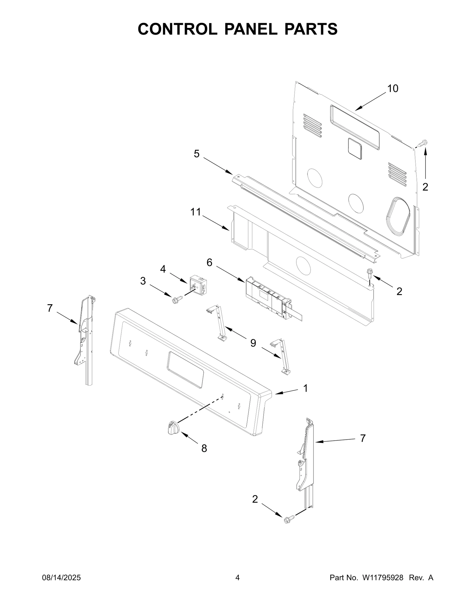 CONTROL PANEL PARTS