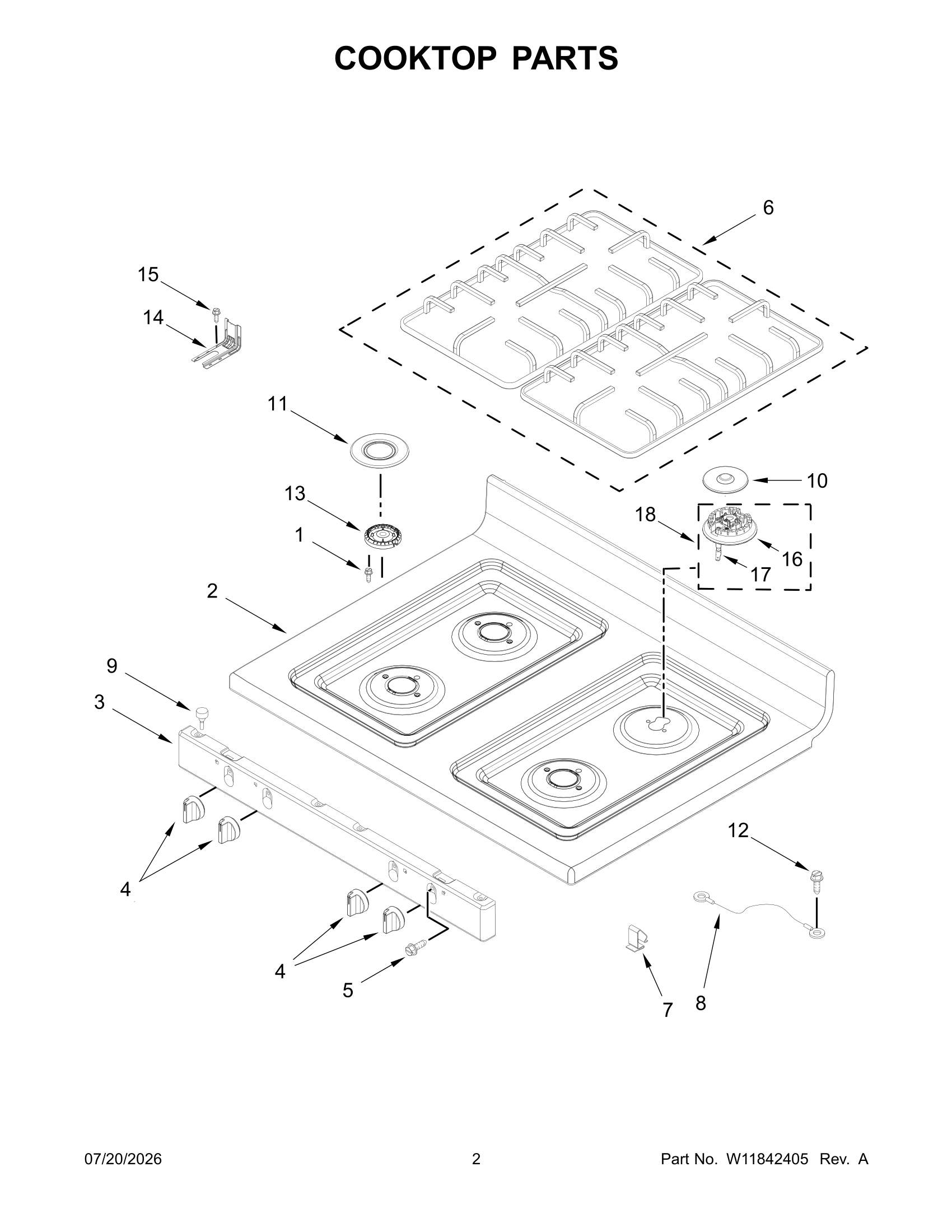 COOKTOP PARTS