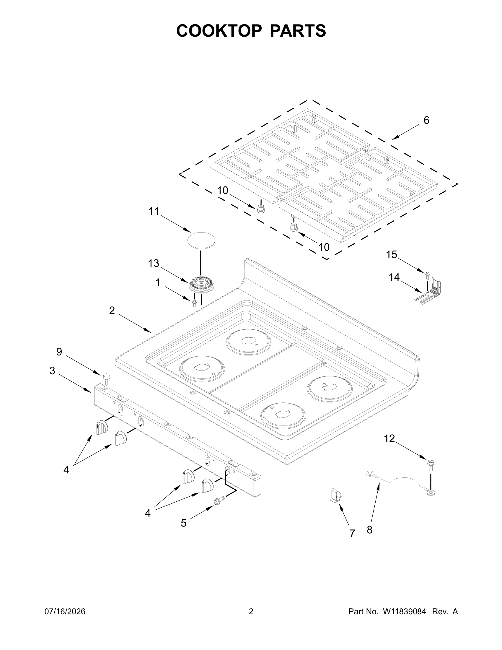 COOKTOP PARTS