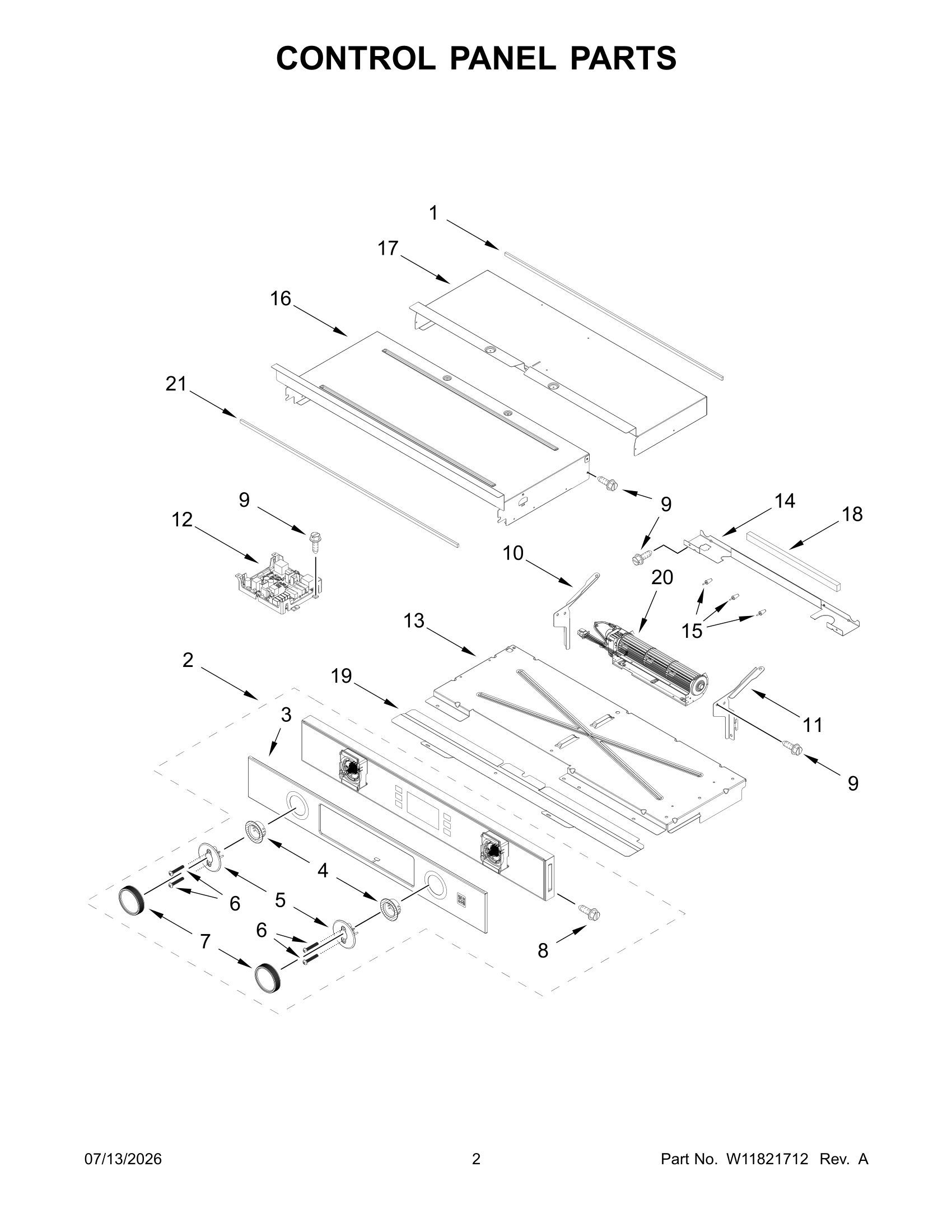 CONTROL PANEL PARTS