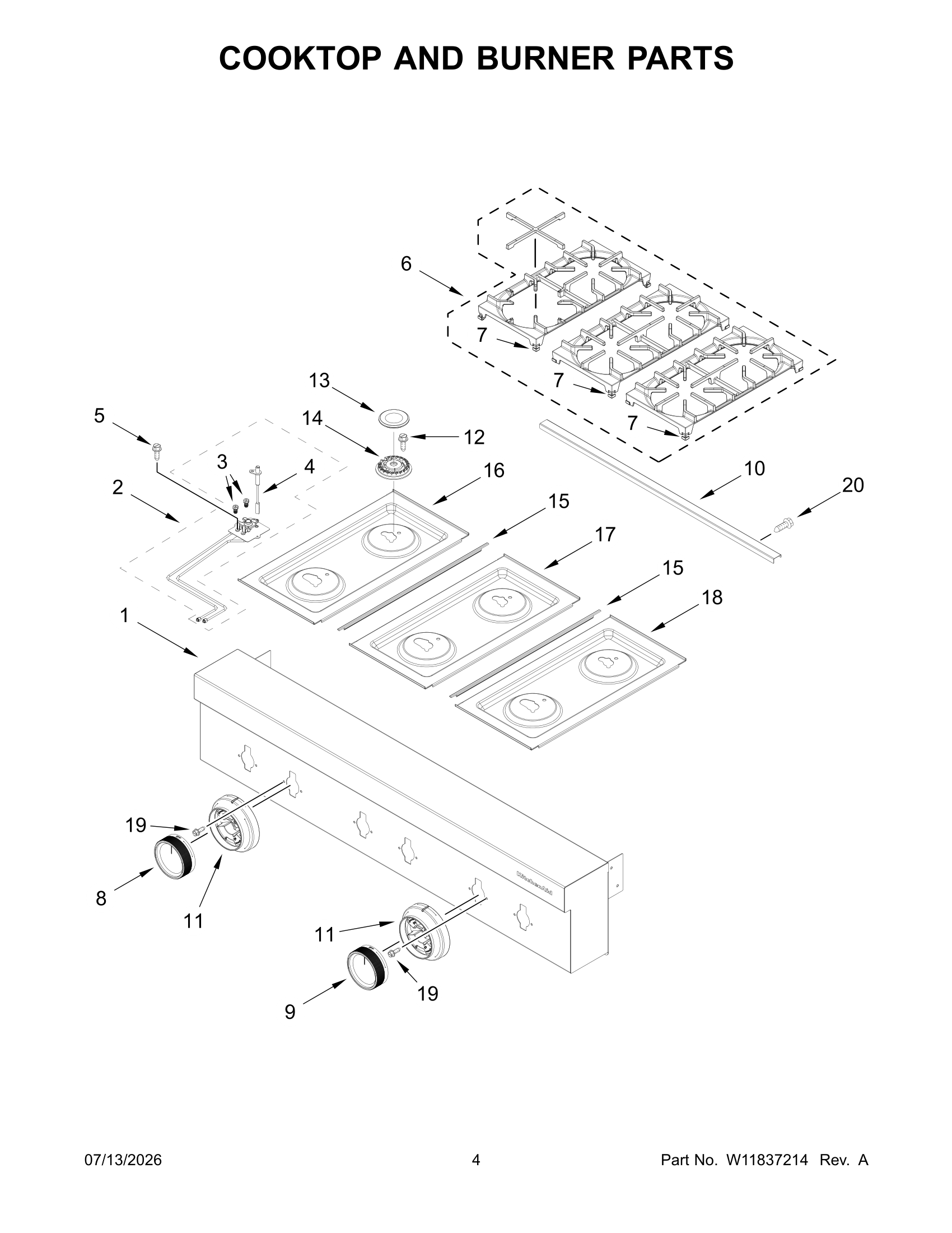 COOKTOP AND BURNER PARTS