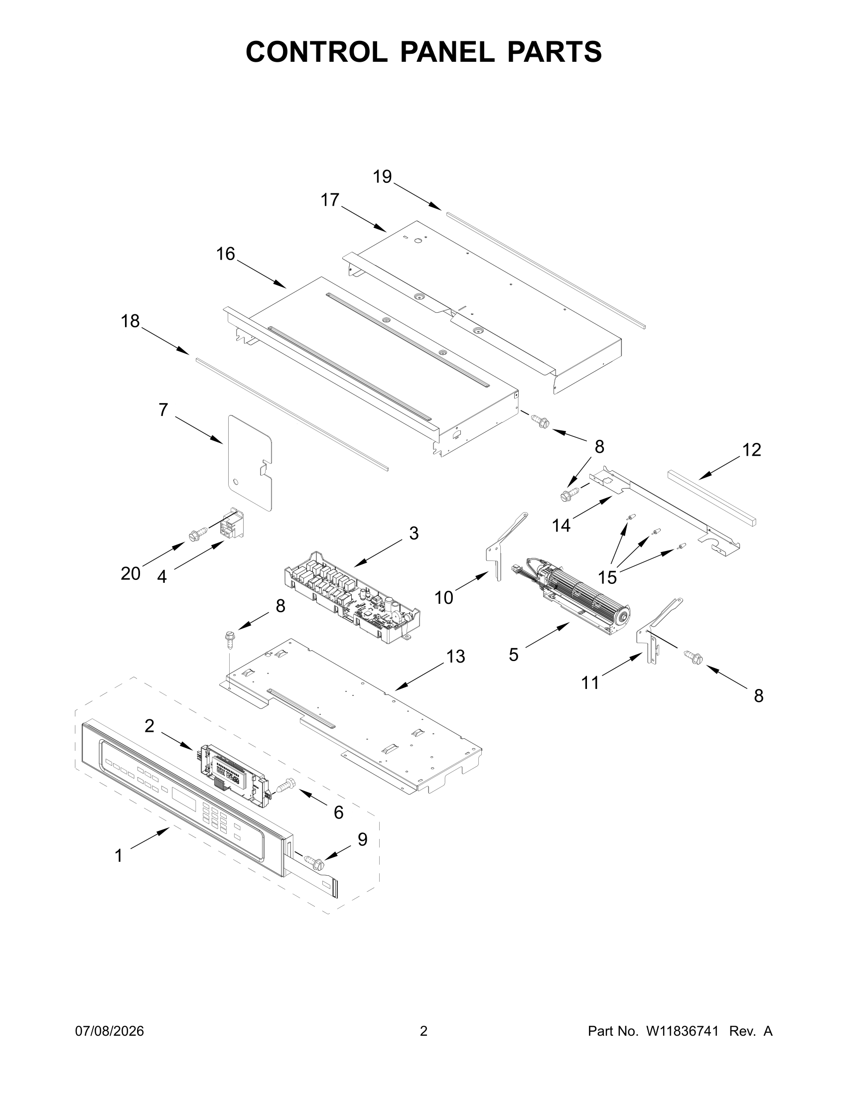 CONTROL PANEL PARTS