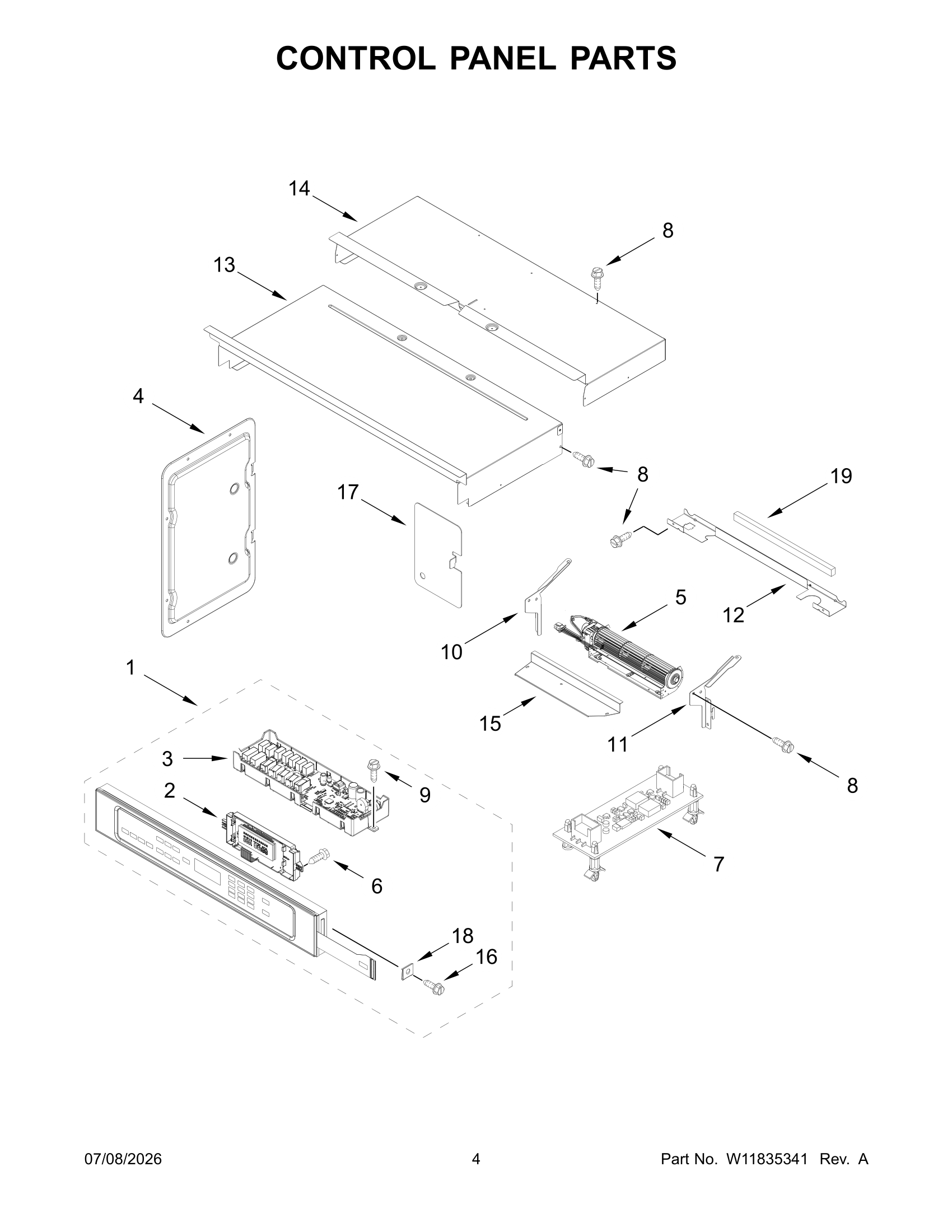 CONTROL PANEL PARTS