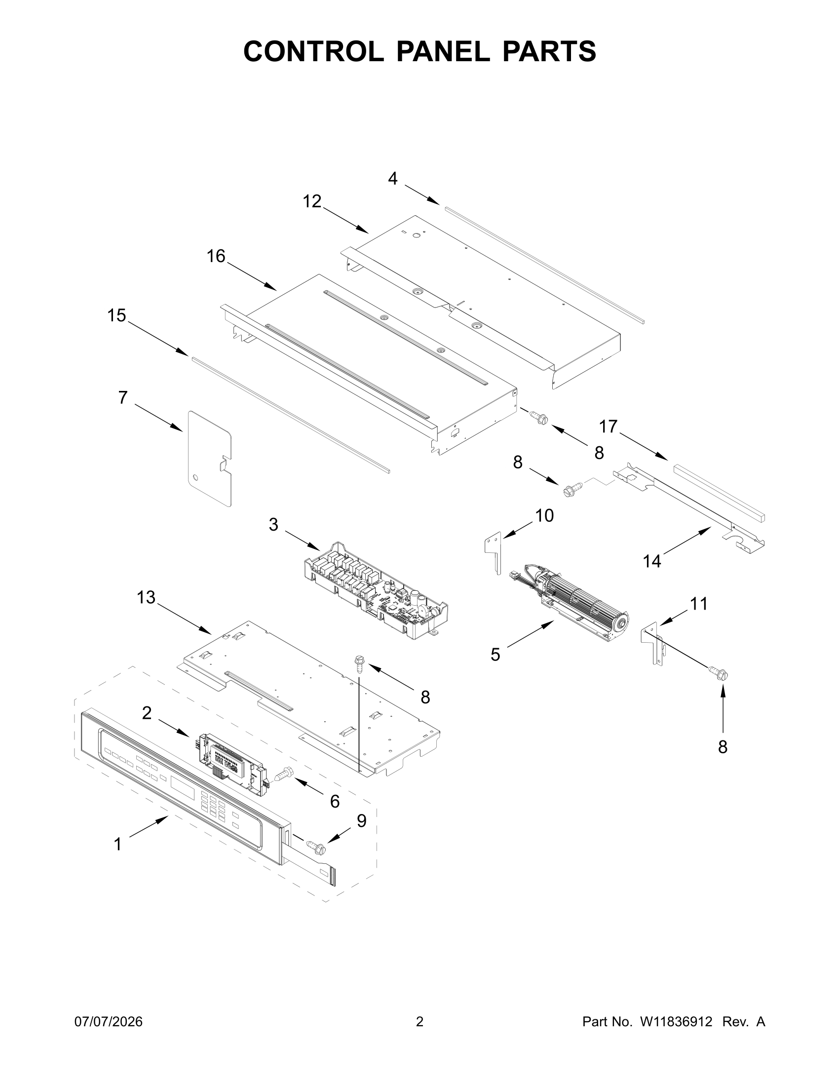 CONTROL PANEL PARTS